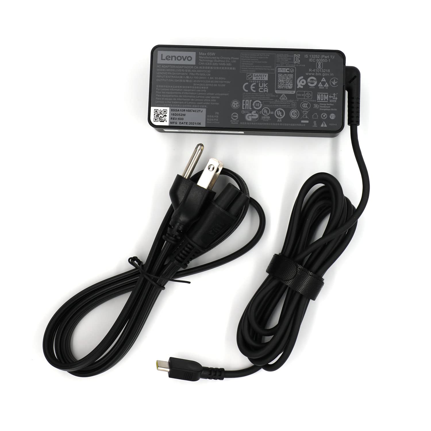 Lenovo Laptop Charger 65W Watt USB Type C(USB-C) AC Power Adapter - ThinkPad T14 T15 E14 E15 X1Carbon X13 2023