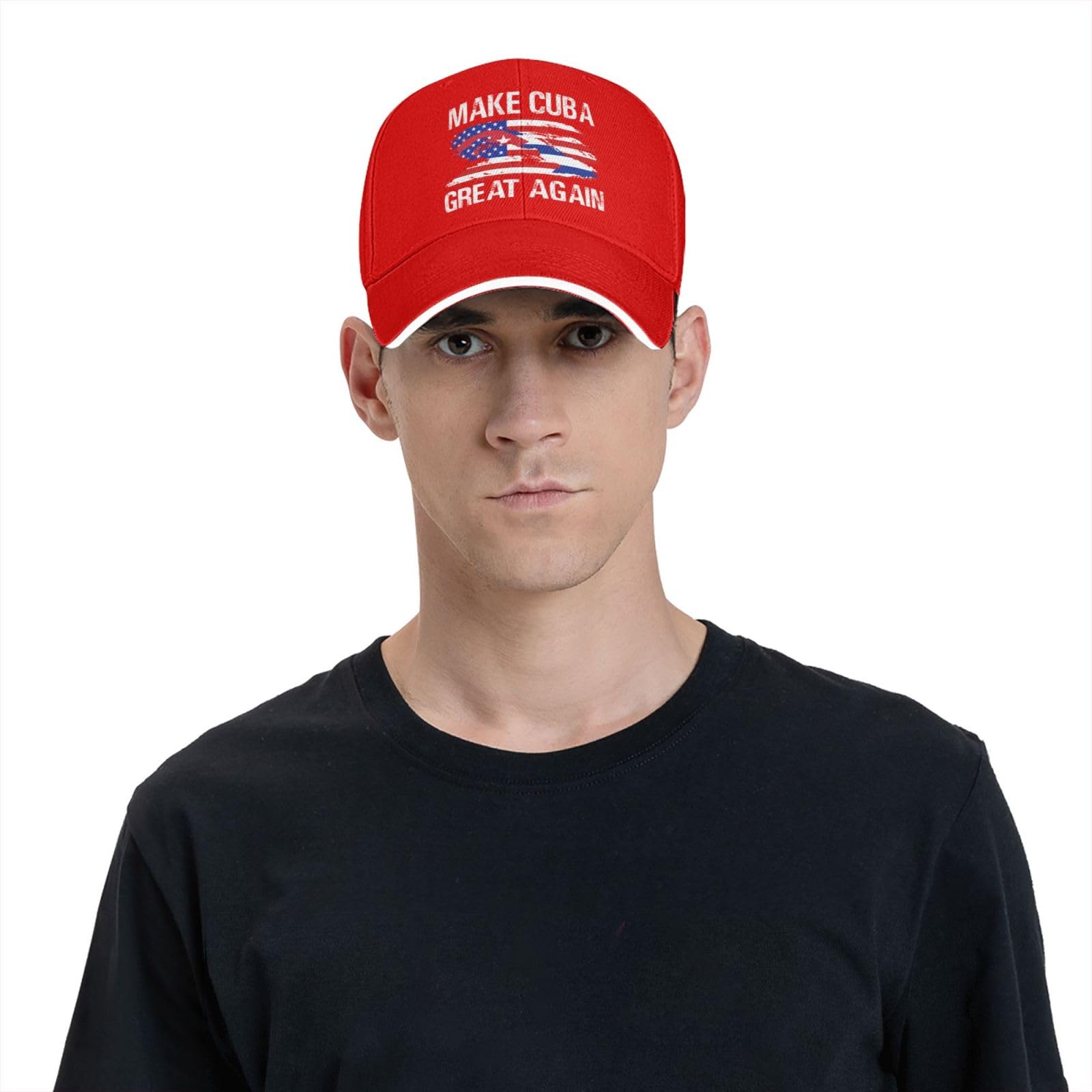 AINVLENAN Make Cuba Great Again Supporter Baseball Cap Red