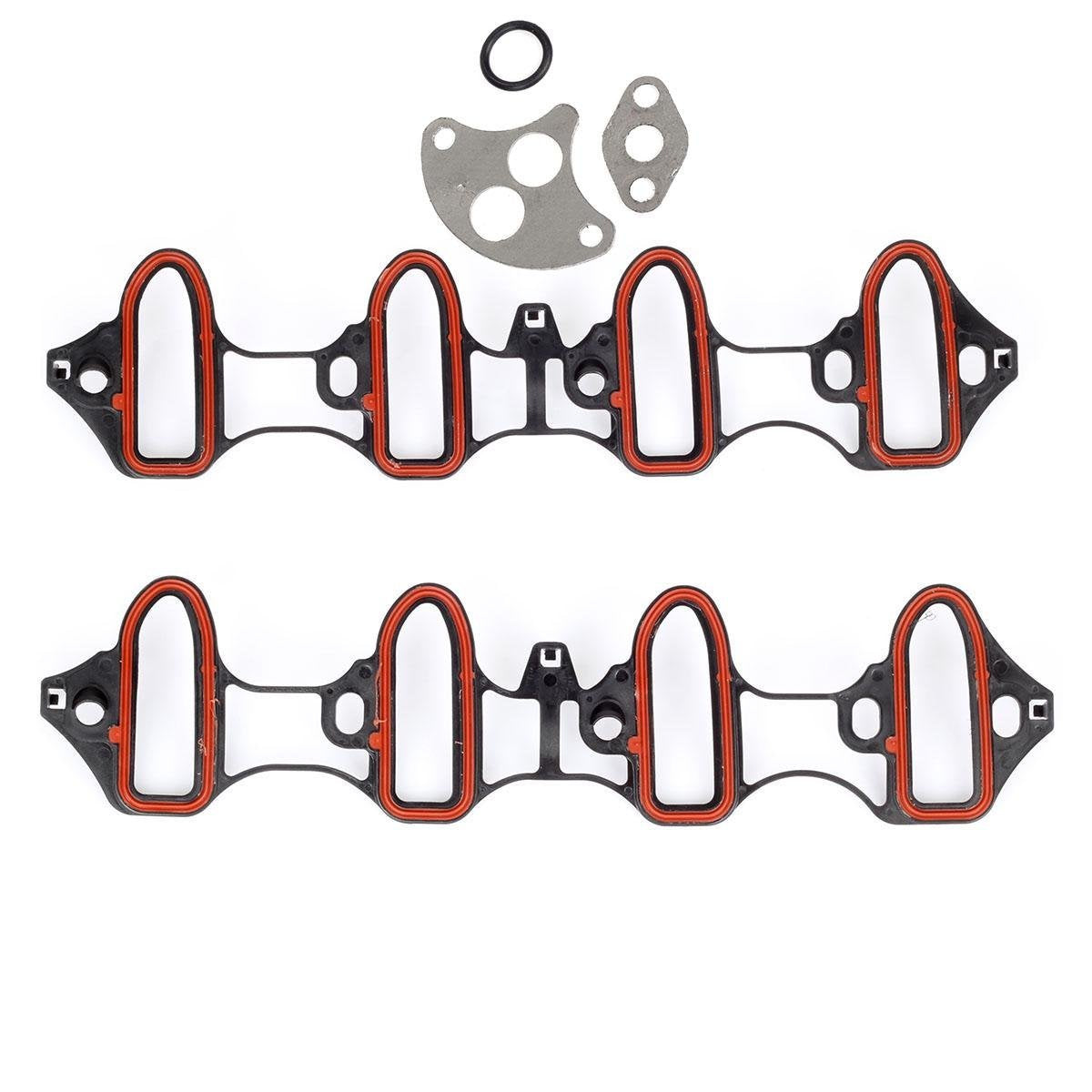 Vincos Intake Manifold Gasket Ms92211 Ms18007 Ms4657 Ms16340 Compatible with Tahoe 00-03 5.3l 4.8l Silverado/Sierra 01-03 6.0L Silverado/Sierra/Yukon XL/Suburban/Avalanche 1500 02 03 5.3L