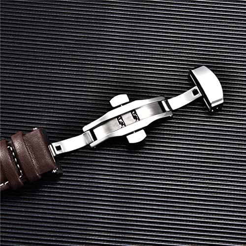 Aokelily Butterfly Watch Deployment Clasp Watch Buckle Replacement for Leather Watch Bands Straps Width (16mm,18mm,20mm,22mm,24mm) with 4 PCS Spring Bars and 1 PCS Spring Bars Tool (16mm, Black)