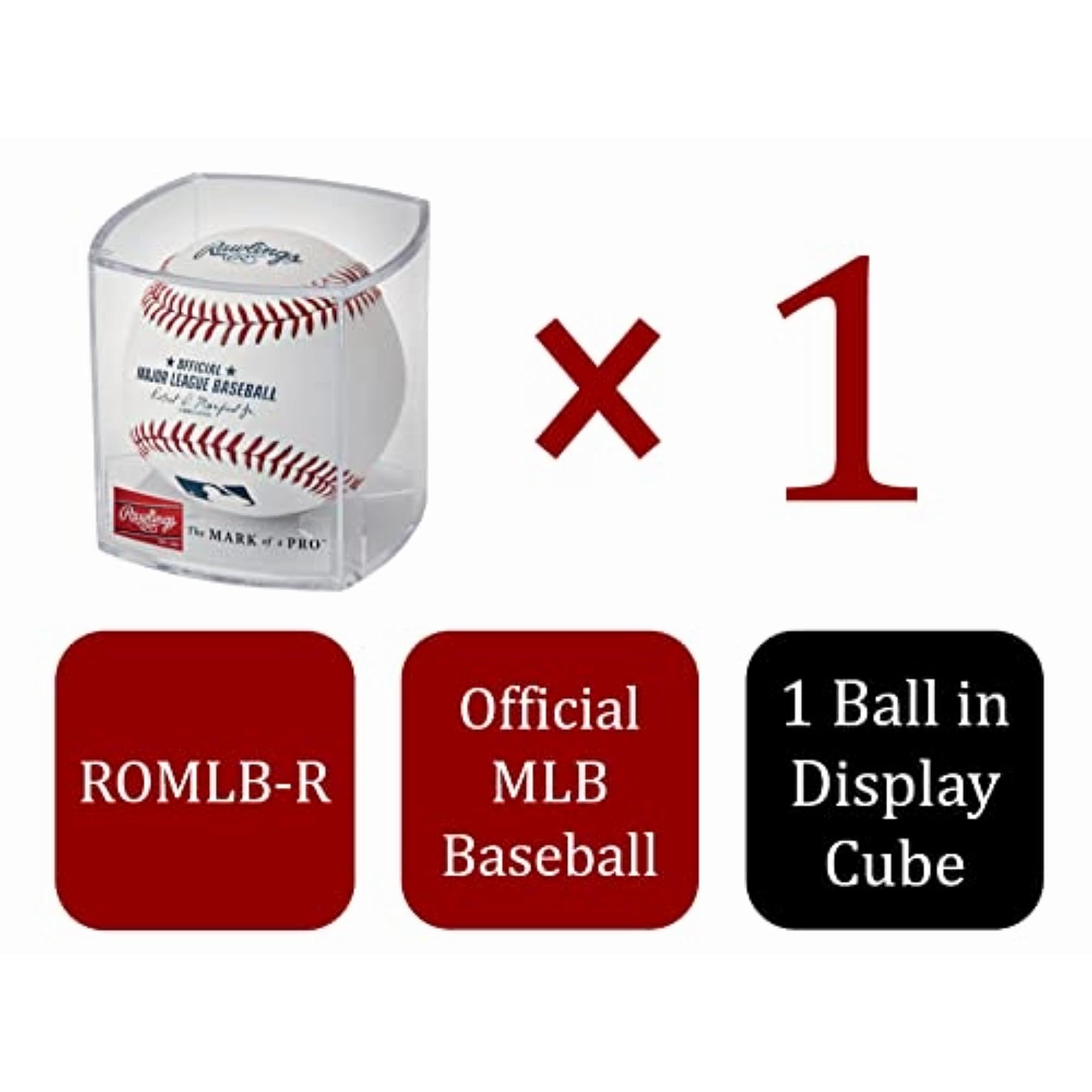 Rawlings | Official 2025 Major League Baseball | Display Case Included | MLB | ROMLB-R