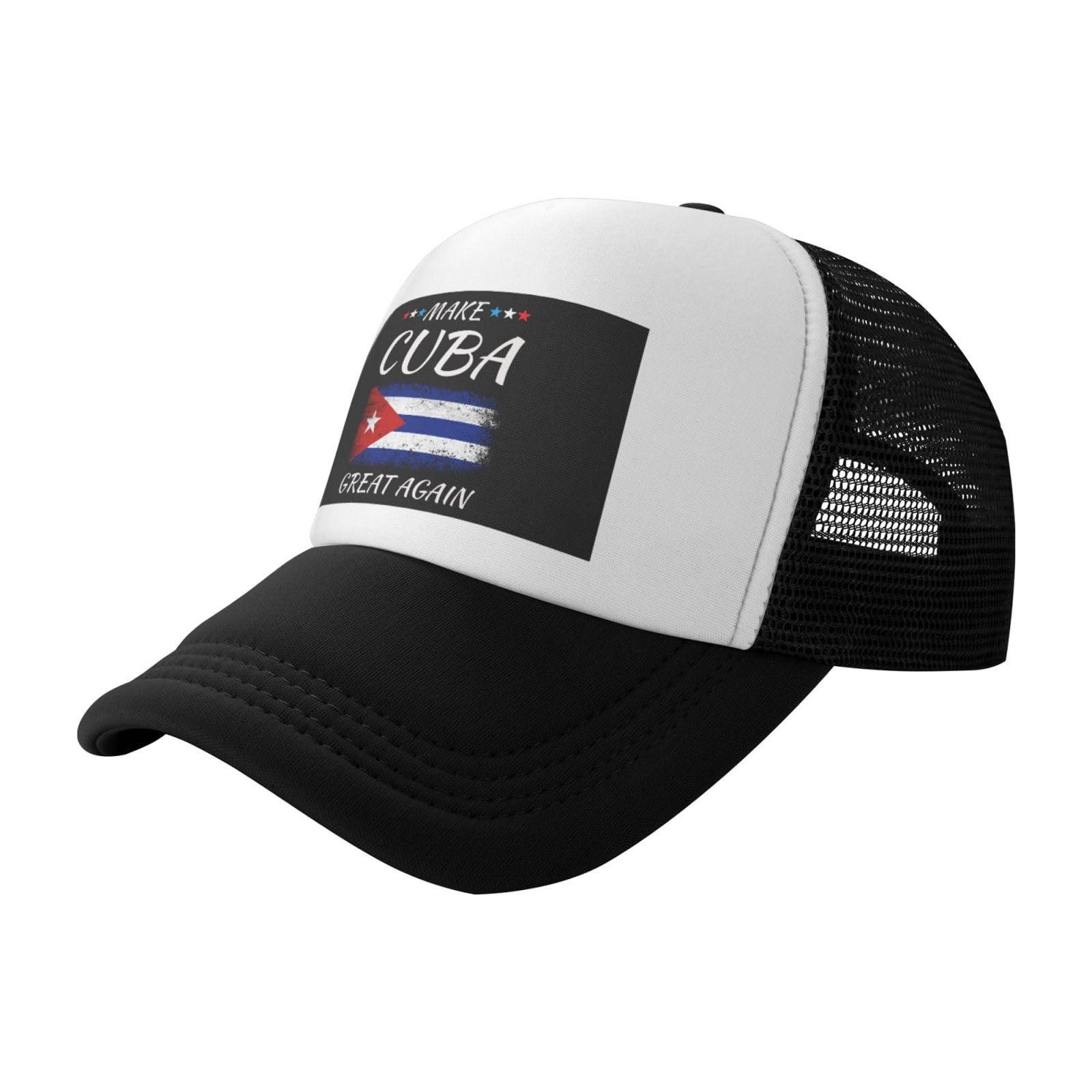 Make Cuba Great Again Adjustable Breathable Mesh Trucker Baseball Cap Unisex8 Black
