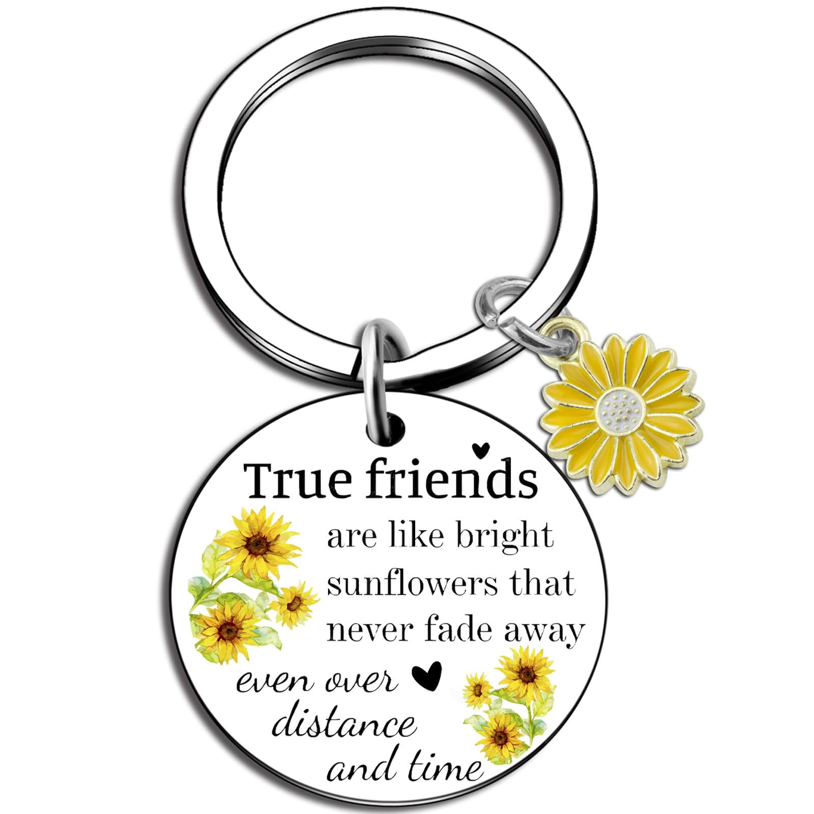 Ikacvb Sunflower Keychains For Women Best Friend Friendship Gifts For Bestie Bff Best Female Friend Birthday Christmas Valentines Day Gifts For Her Leaving Going Away Gift