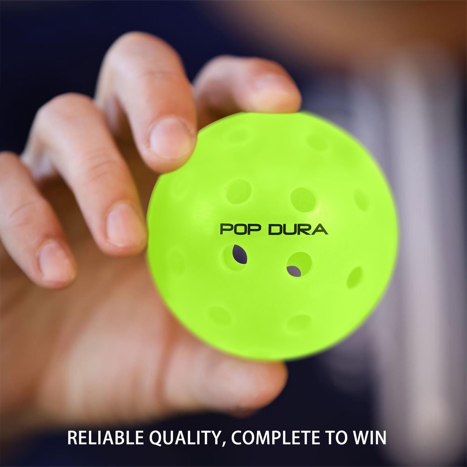 insum POP DURA,POP FAST 4Pack & 12 Pack Pickleballs Balls, High Performance Outdoor Pickleballs | USAPA Approved Tournament Play | Rotational Molded Durable Tech