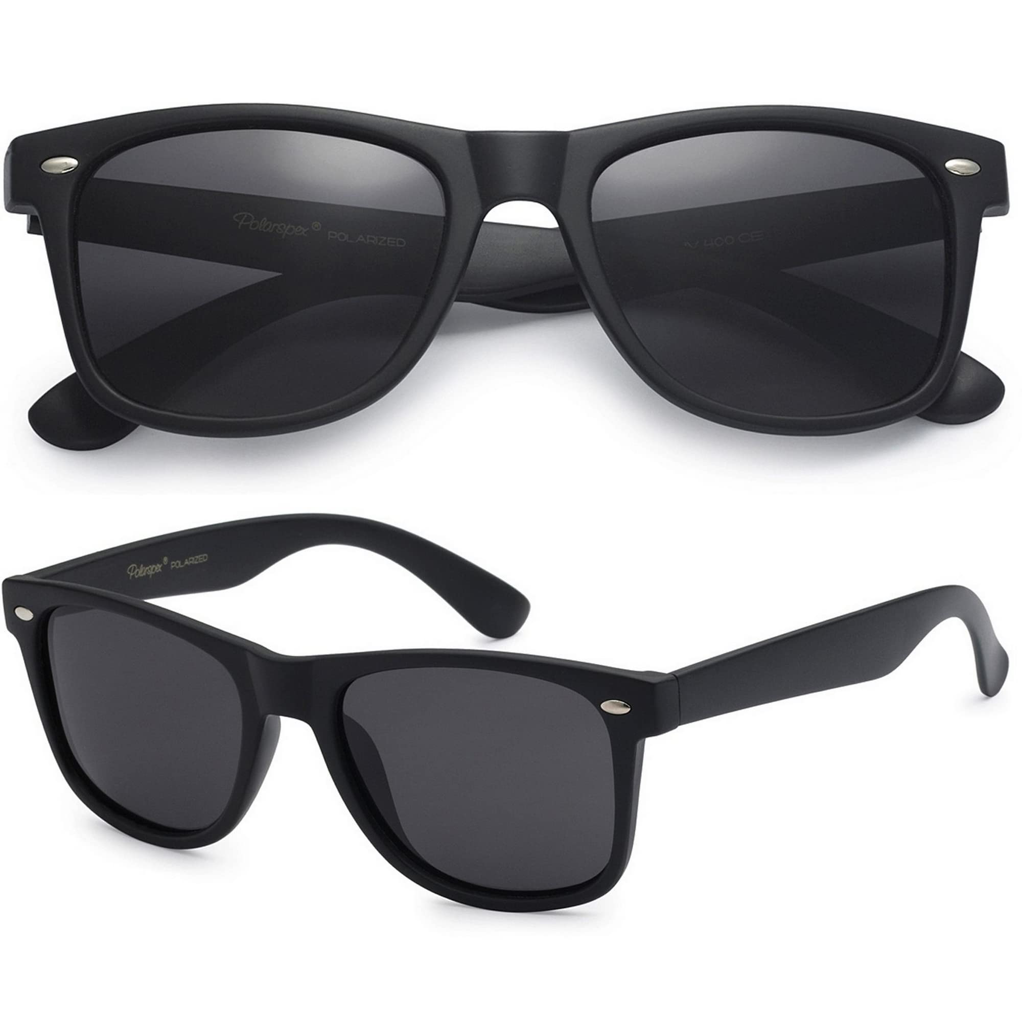 PolarSpex Polarized Sunglasses for Men and Women – UV Protection, Durable & Lightweight Retro Sunglasses for Driving, Fishing