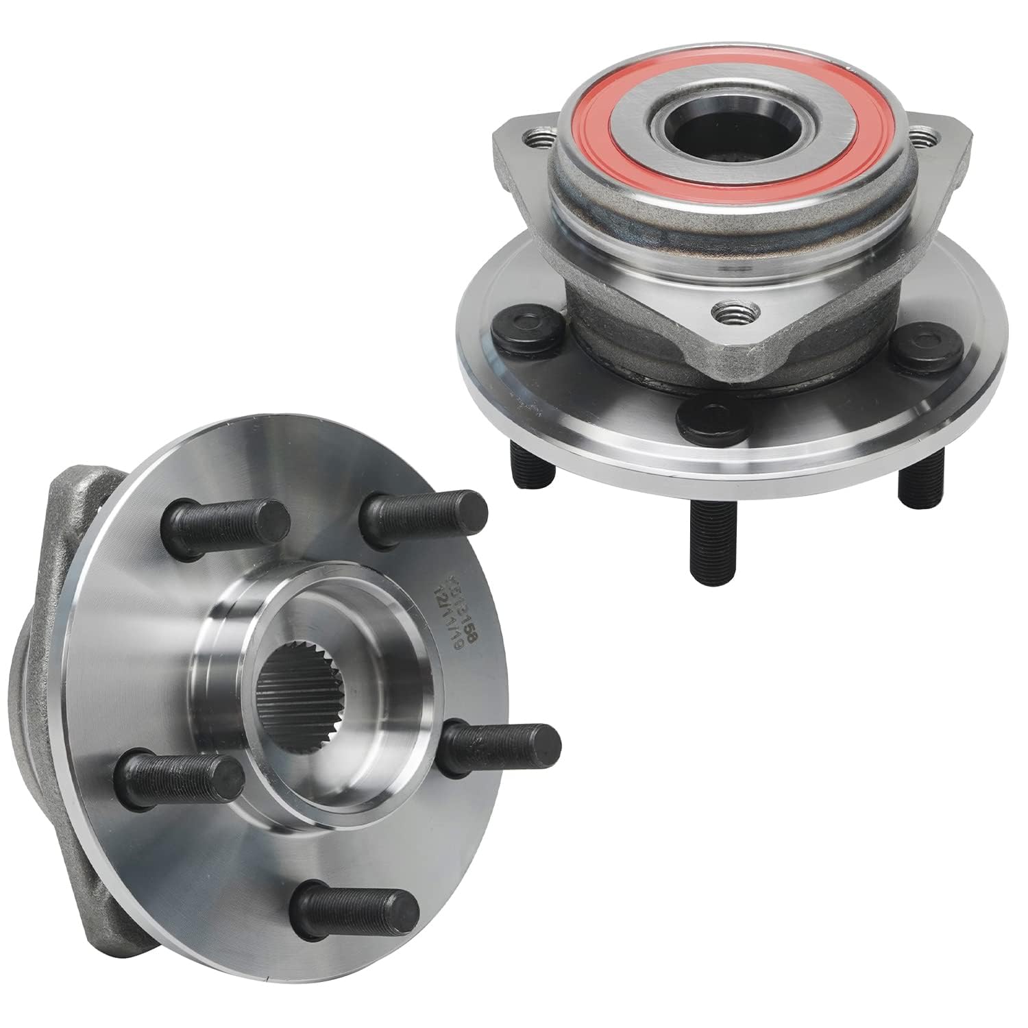 Detroit Axle - 2 Front Wheel Bearing Hubs for 1999-2001 Jeep Cherokee 2000-2006 Jeep Wrangler TJ, Replacement Wheel Bearing and Hubs Assembly Set, Pair Hubs