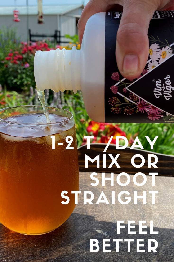 Tonic, Vim & Vigor, 32 shots, Apple Cider Vinegar, 14 herbs, Vegan, Whole, Organic, Paleo, Keto, Whole 30, USA Made