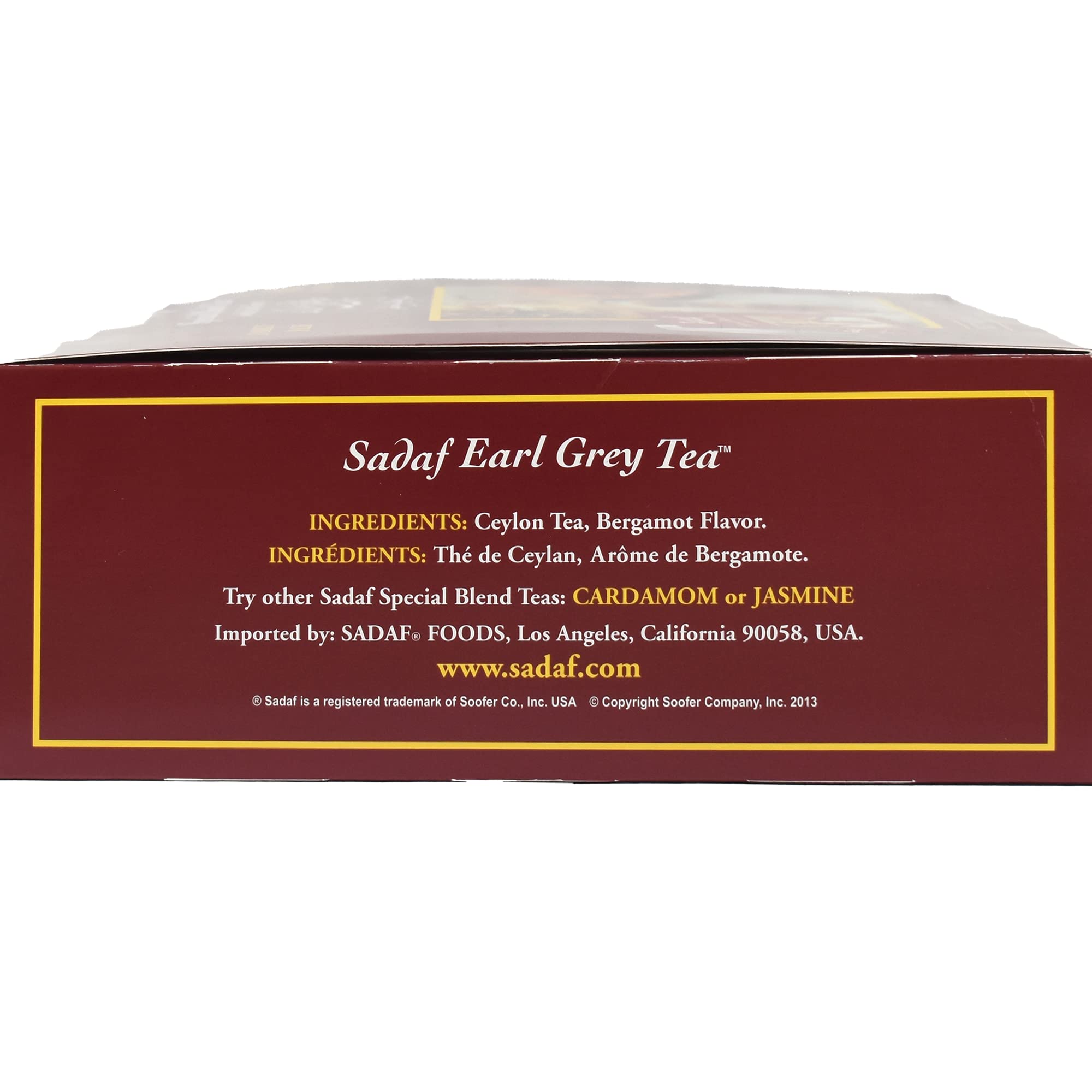 Sadaf Earl Grey Tea Bags | Special Blend Earl Grey Ceylon Black Tea | Product harvested in Sri Lanka | 100 bags (pack of 1)