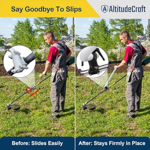 AltitudeCraft Upgraded Trimmer Handle, String Trimmer Handle Extension, Ergonomic Back Saver Lawn Trimmer Handle Grip - Universal Trimmer Handle for Easy Yard Trimming