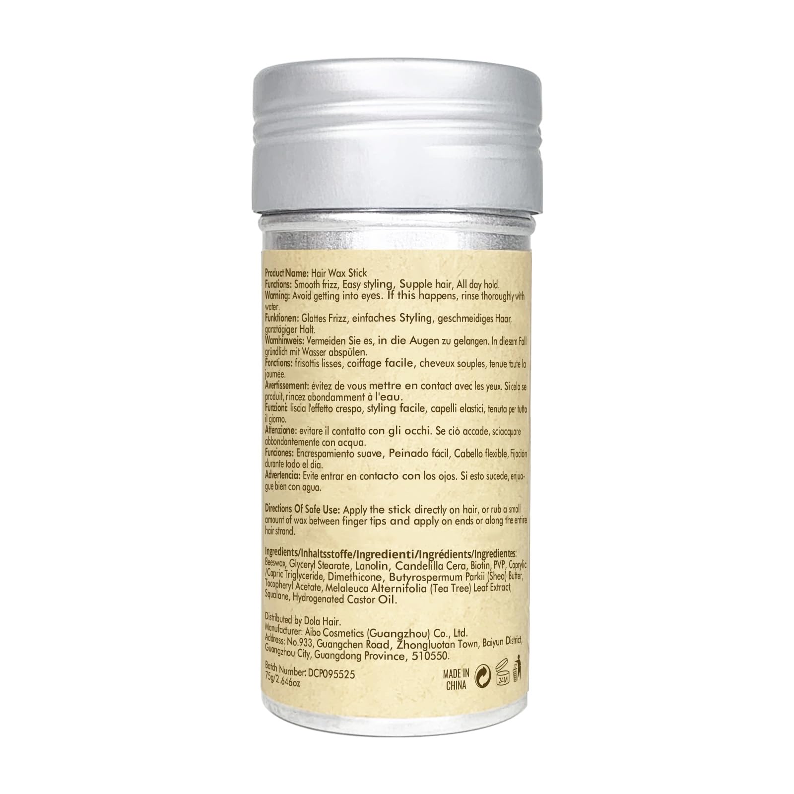 Dolahair Hair Wax Stick - Flyaway Control and Styling Pomade for Kids, Women, and Men - Hair Bun Maker and Accessories