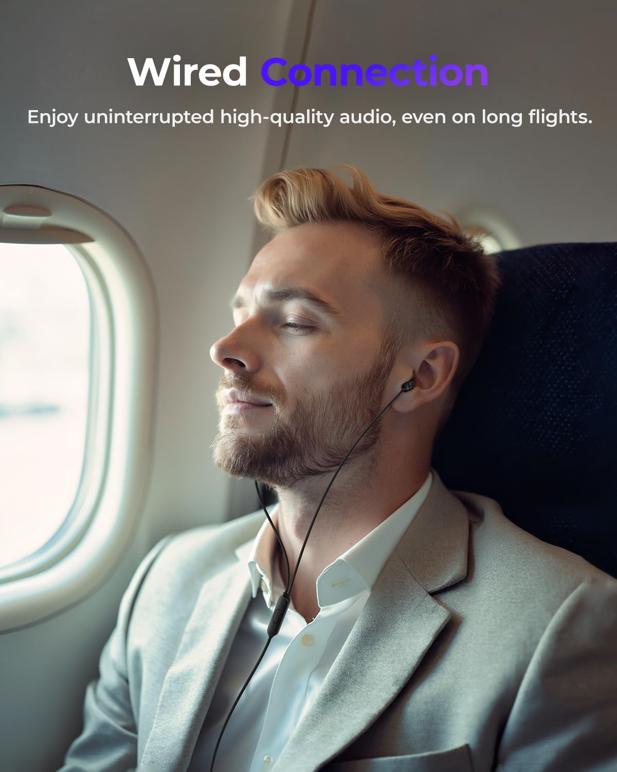 wegear USB C Headphones, in-Ear Sleeping Earbuds Ultra-Light Soft Silicone Tangle Free, Type-C Earphones with Mic & Button Controls for Sleeping on Side, Travel, Meditation & Relaxation