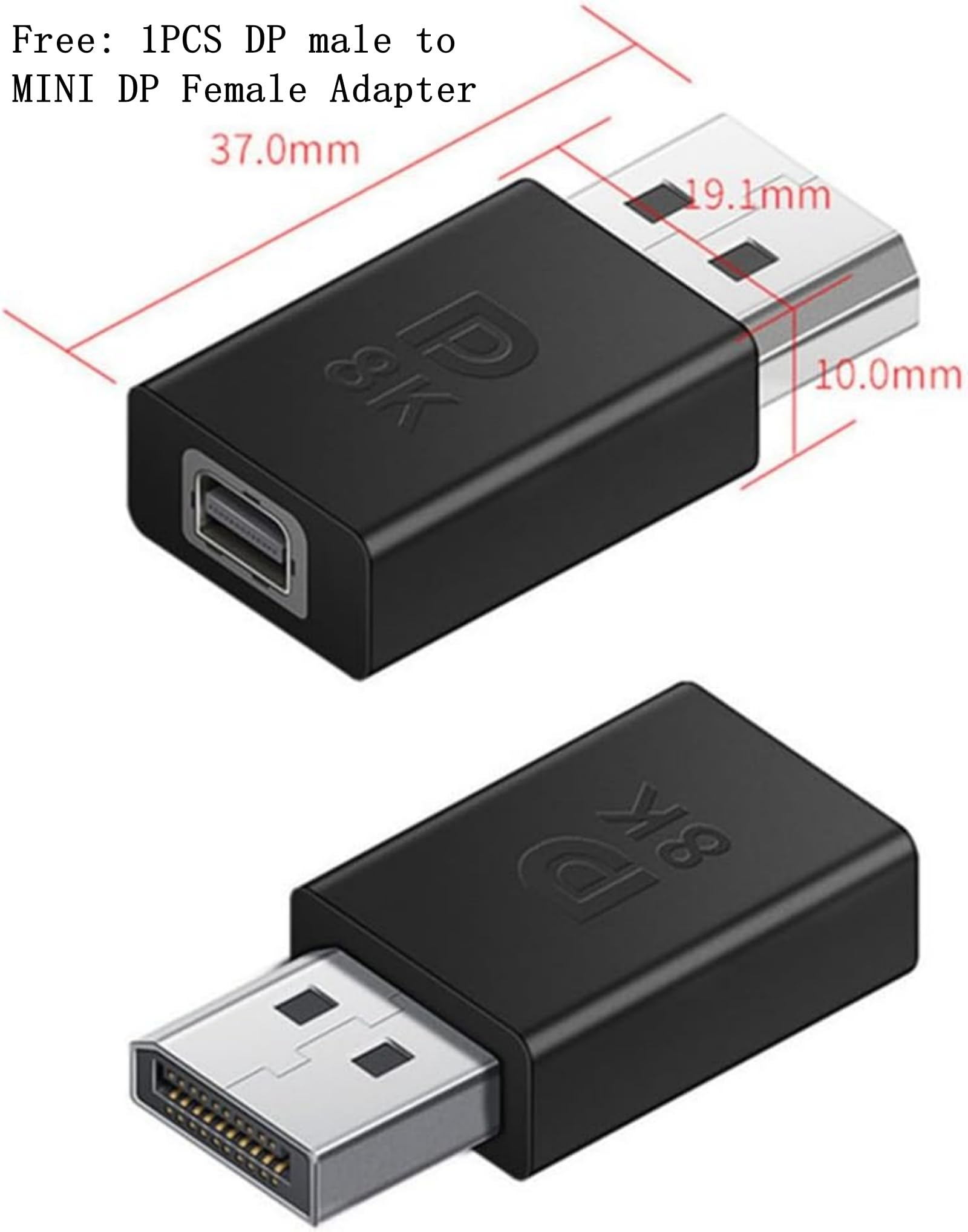 suckoo Replacement HDMI to Displayport Mini DP Cable Converter 2 in 1 with USB Male to Female Compatible Computer Host Graphics Card HDMI External DP Monitor TV Projector Adapter 4K60HZ