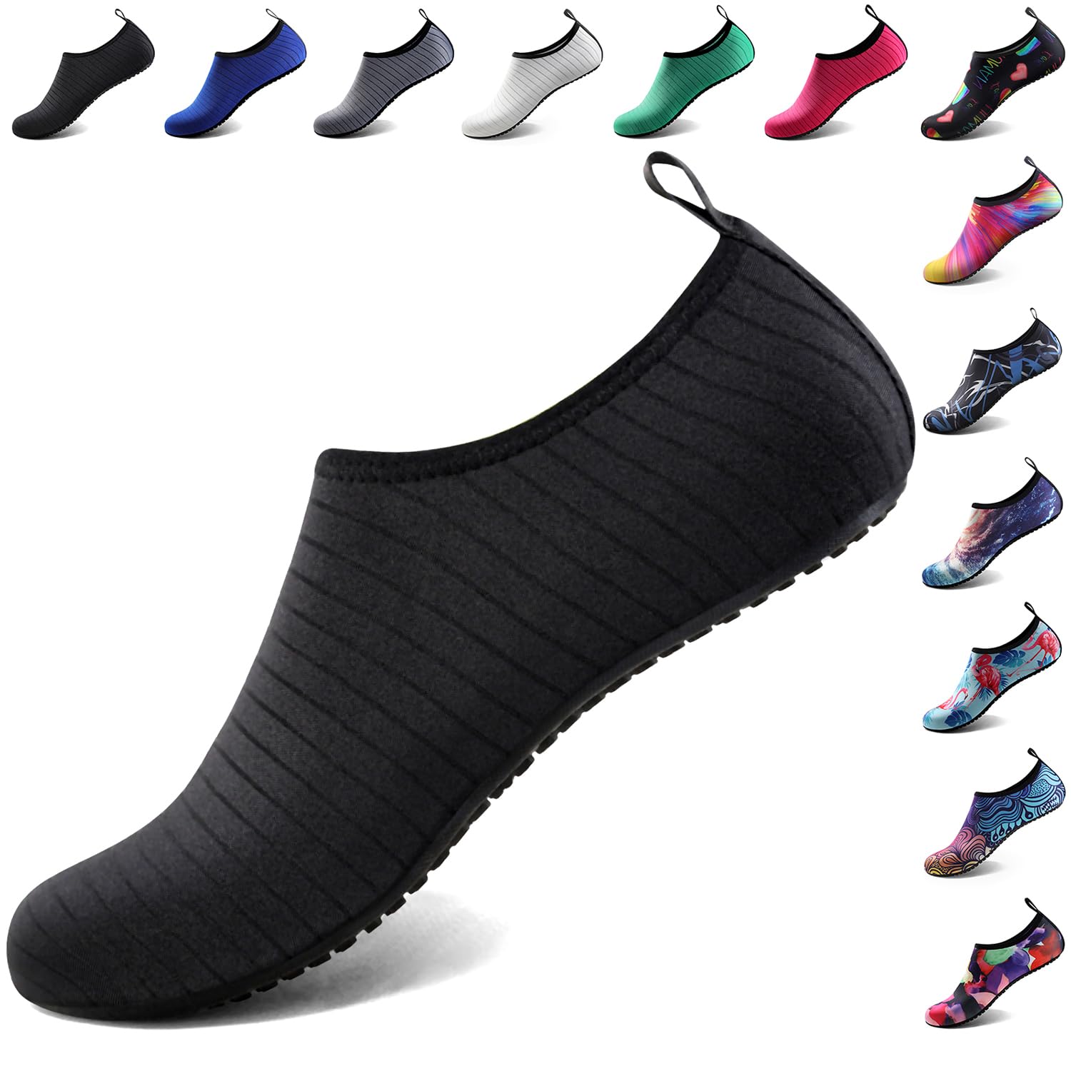 Water Shoes for Women Men Quick-Dry Aqua Socks Swim Beach Barefoot Yoga Exercise Wear Sport Accessories Pool Camping Adult Youth Size 7-8 Women/6-7 Men