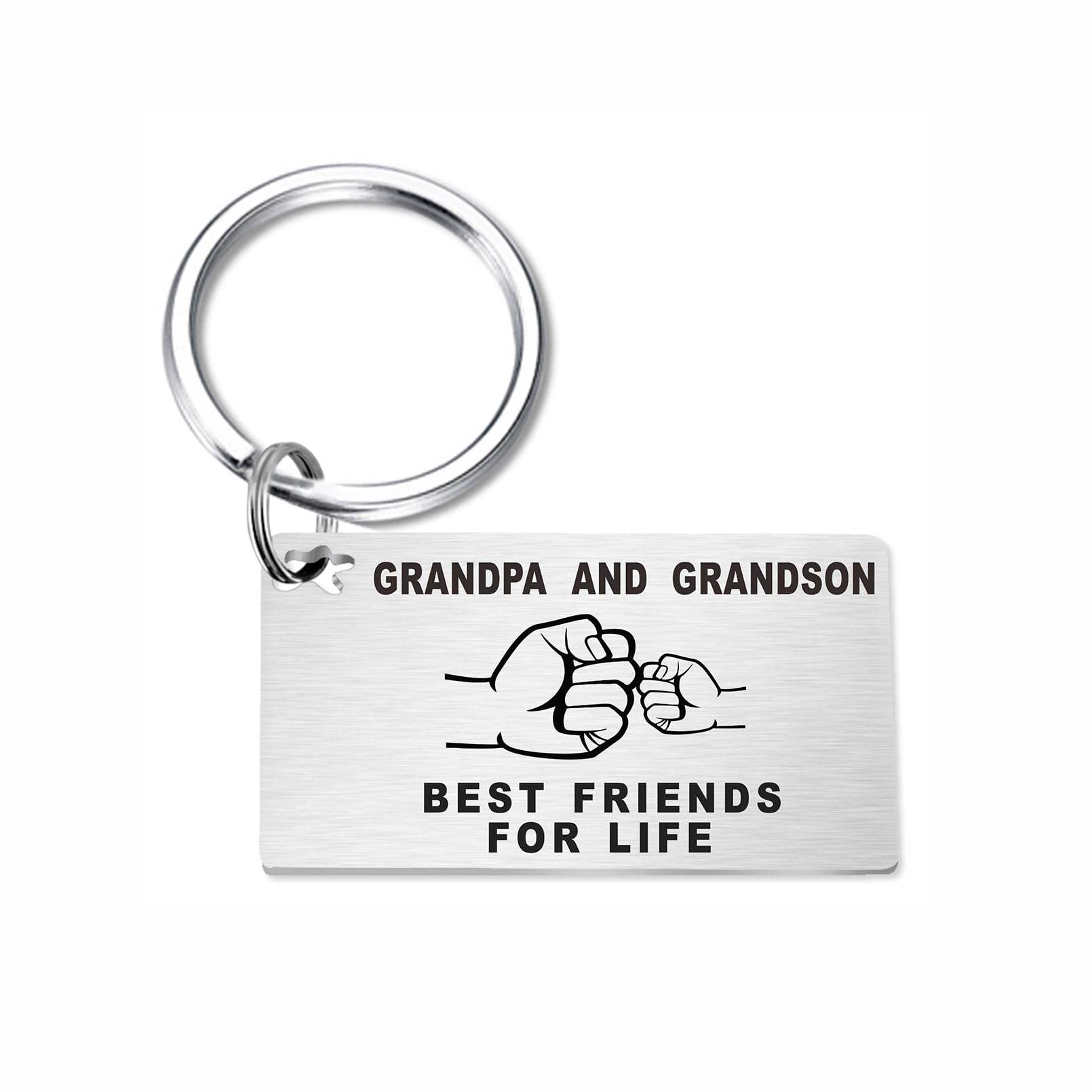 TGCNQ Fathers Day Grandpa Gift, Grandpa Gifts from Grandson, Remember I Love You Grandpa Keychain Key Chain Keyring, Grandpa Father's Day Birthday