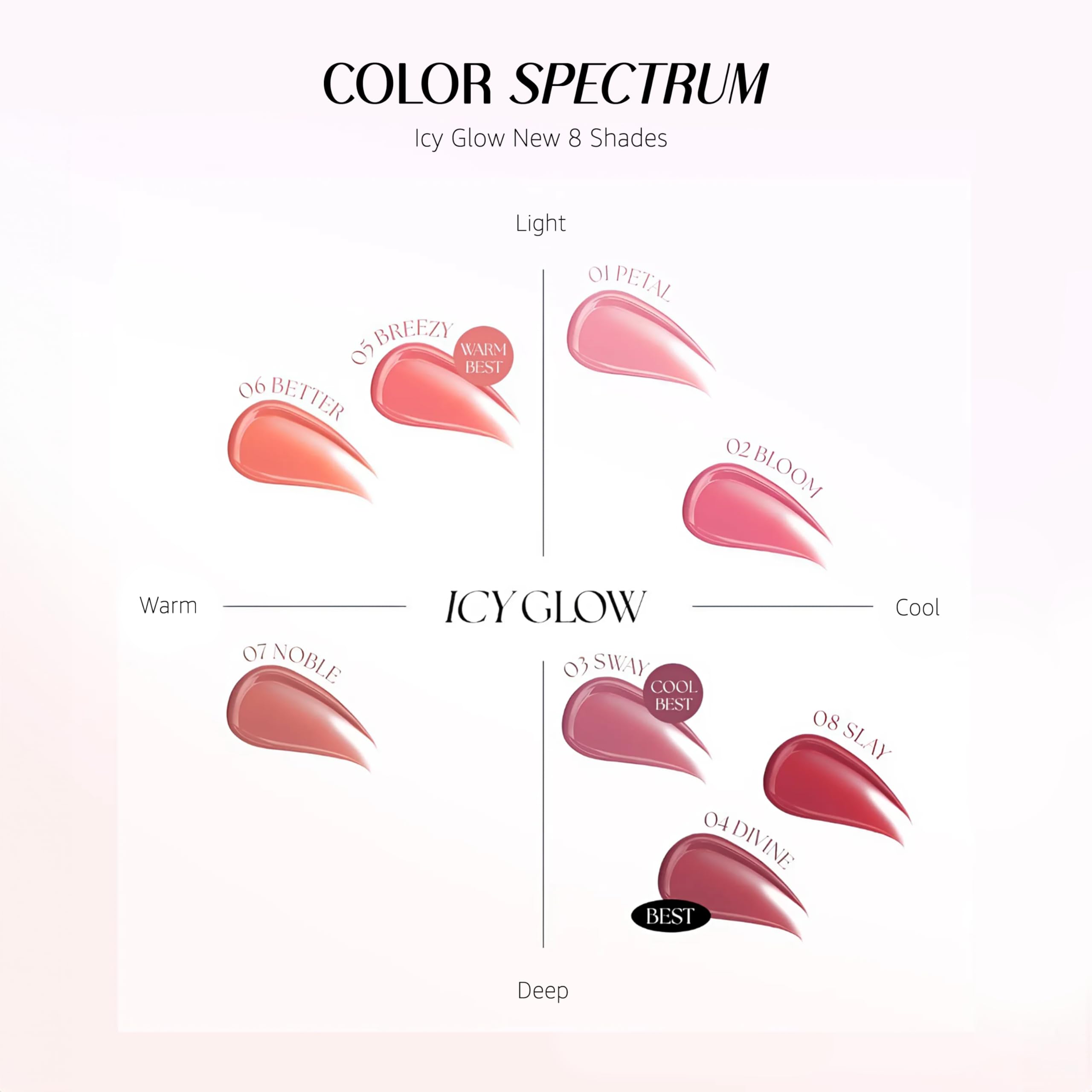 MUZIGAE MANSION Icy Glow Lip Tint – (Vegan Collagen), Long Lasting, (No-Stain), Hydrating Gloss, Matte Finish, (K-Beauty) Makeup, Red & Tinted Shades (01 PETAL)