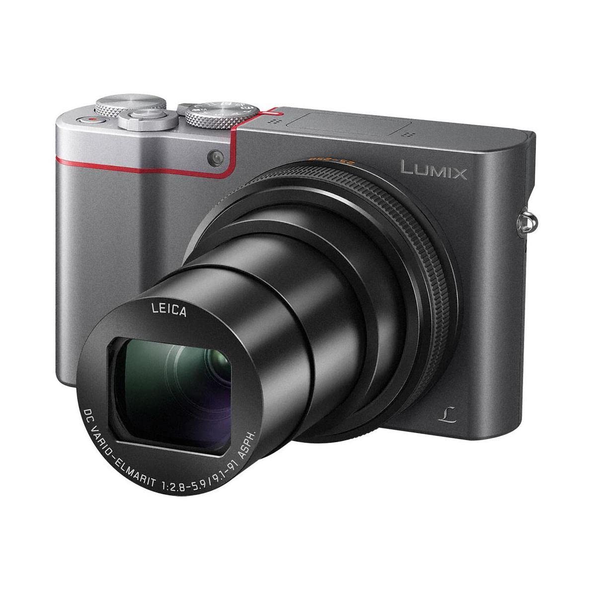 Panasonic LUMIX ZS100 4K Point and Shoot Camera, 10X LEICA DC VARIO-ELMARIT F2.8-5.9 Lens with Hybrid O.I.S., 20.1 Megapixels, 1 Inch High Sensitivity Sensor, 3 Inch LCD, DMC-ZS100S (USA SILVER)