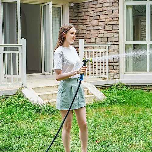 Fevone Garden Hose 3 ft x 5/8 ", Heavy Duty Water Hose with Rotatable Grip Handle, Easy to Connect, Fits Hoses/Pipes of All Replacement/Replaceable Parts, Solid Aluminum Fittings - Zero Leak