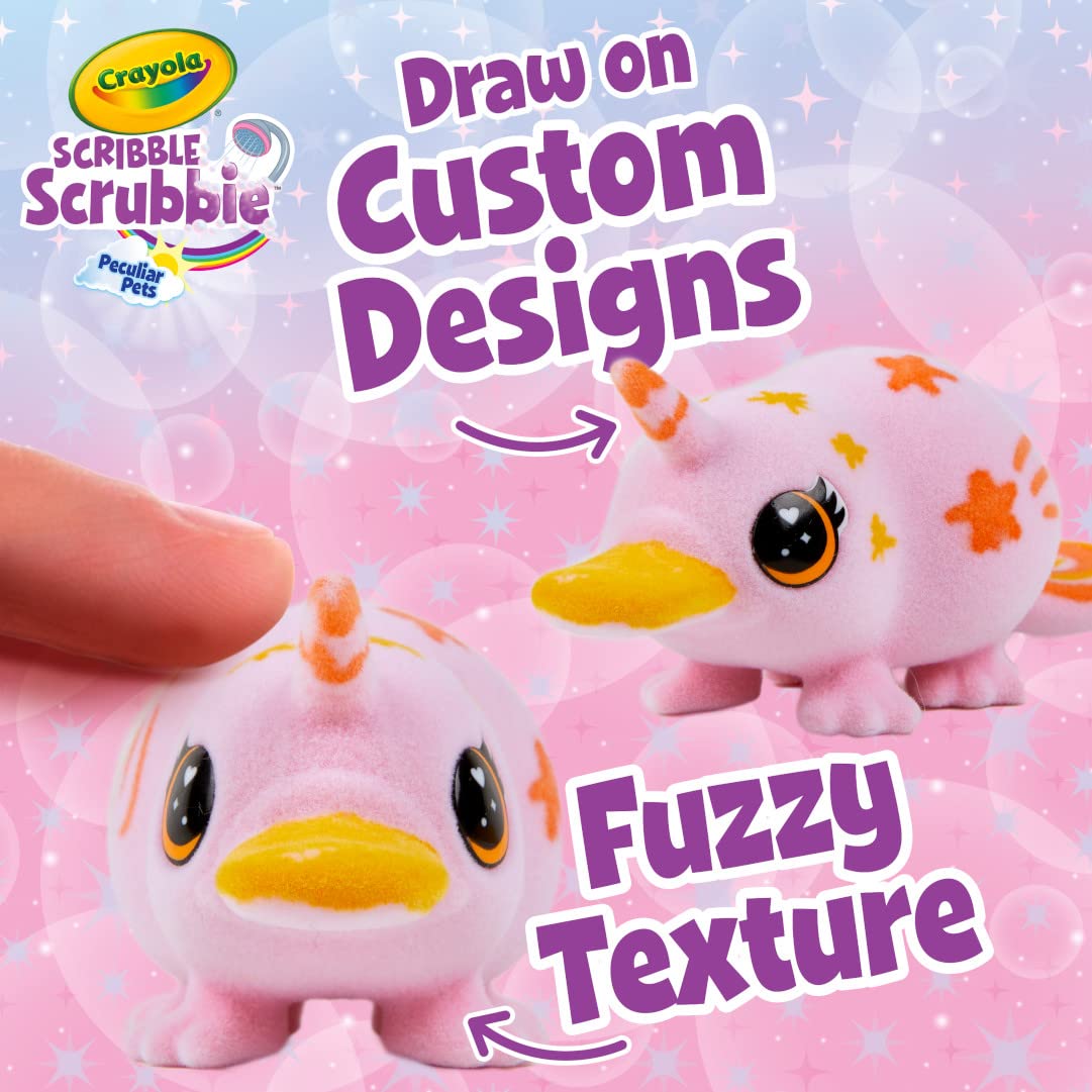 Crayola Scribble Scrubbie Peculiar Pets, Washable Pet Grooming Toy for Kids, Arts & Crafts, for Girls & Boys, Ages 3, 4, 5