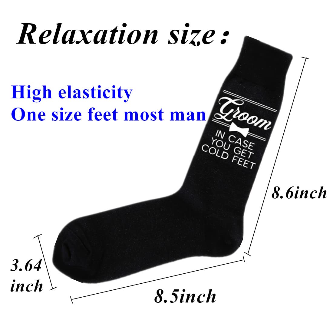 WIFFGO Groomsman Gifts For Men Wedding Gifts Novelty Socks Funny Proposal Gifts Groom Bestman 100% Cotton Crew Socks