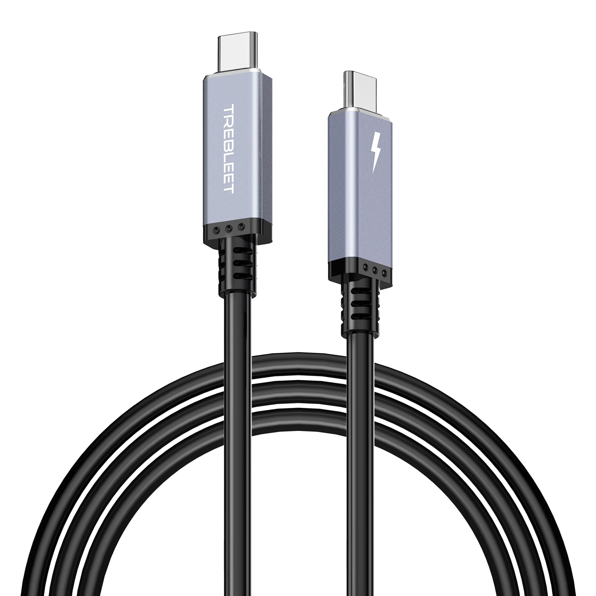 TREBLEET 10ft (3m) USB4 Cable Compatible with Thunderbolt 3 Cable 20Gbps, 100W,TB3 to TB3 Male to Male Cord, for TB 3 (USB C) Hub, Adapter, Devices, 20V/5A