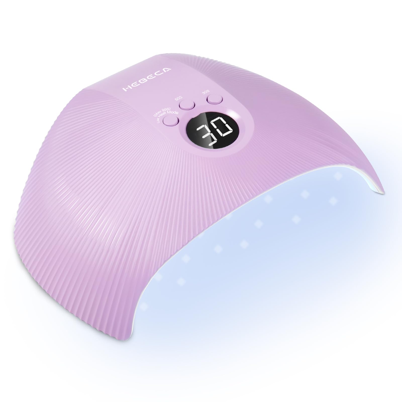 HEBECA UV Light for Gel Nails, 75W Professional UV LED Nail Lamp for Fast Curing Nails, Super-Thin Salon-Grade Nail Dryer with Smart Sensor & 3 Timer Settings & LCD Display X33