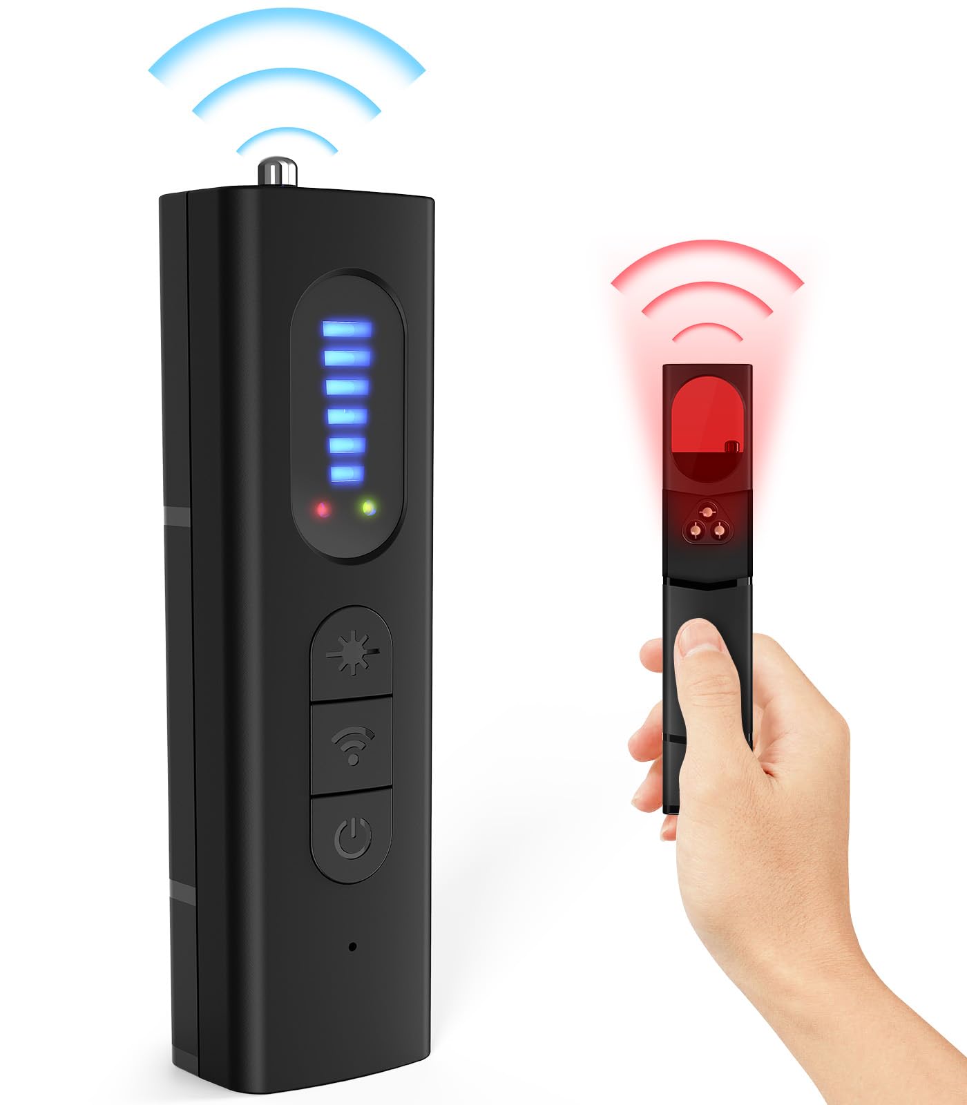 Hidden Camera Detectors, Camera Detector, Bug and Hidden Camera Detector, Anti Spy RF Signal Scanner, Wireless Rechargeable for Home丨Office丨Travel丨Hotel, 6 Levels Sensitivity 4 Modes, 34H Work