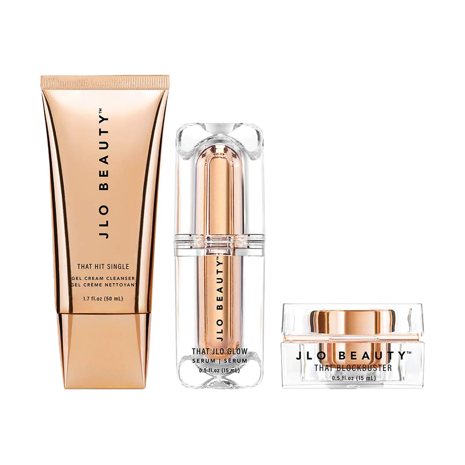 JLO BEAUTY That JLo Starter Kit | Includes Serum, Cleanser, and Cream, Gently Tightens, Clears, and Hydrates for Smooth, Radiant Skin