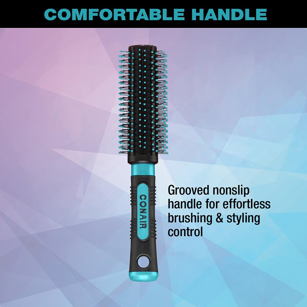 Conair Salon Results Round Brush - Blow Dryer Brush - Blow Drying brush - Hairbrush for Blow Out - Nylon bristles