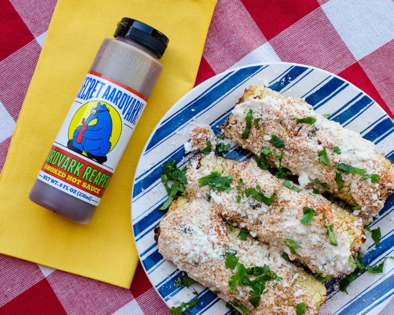 Secret Aardvark Reaper Hot Sauce - Carolina Reaper Hot Sauce, Smoky, Low Carb, Dairy Free, Spicy BBQ Sauce, Hot Sauce & Marinade - 8 fl oz 1 Pack