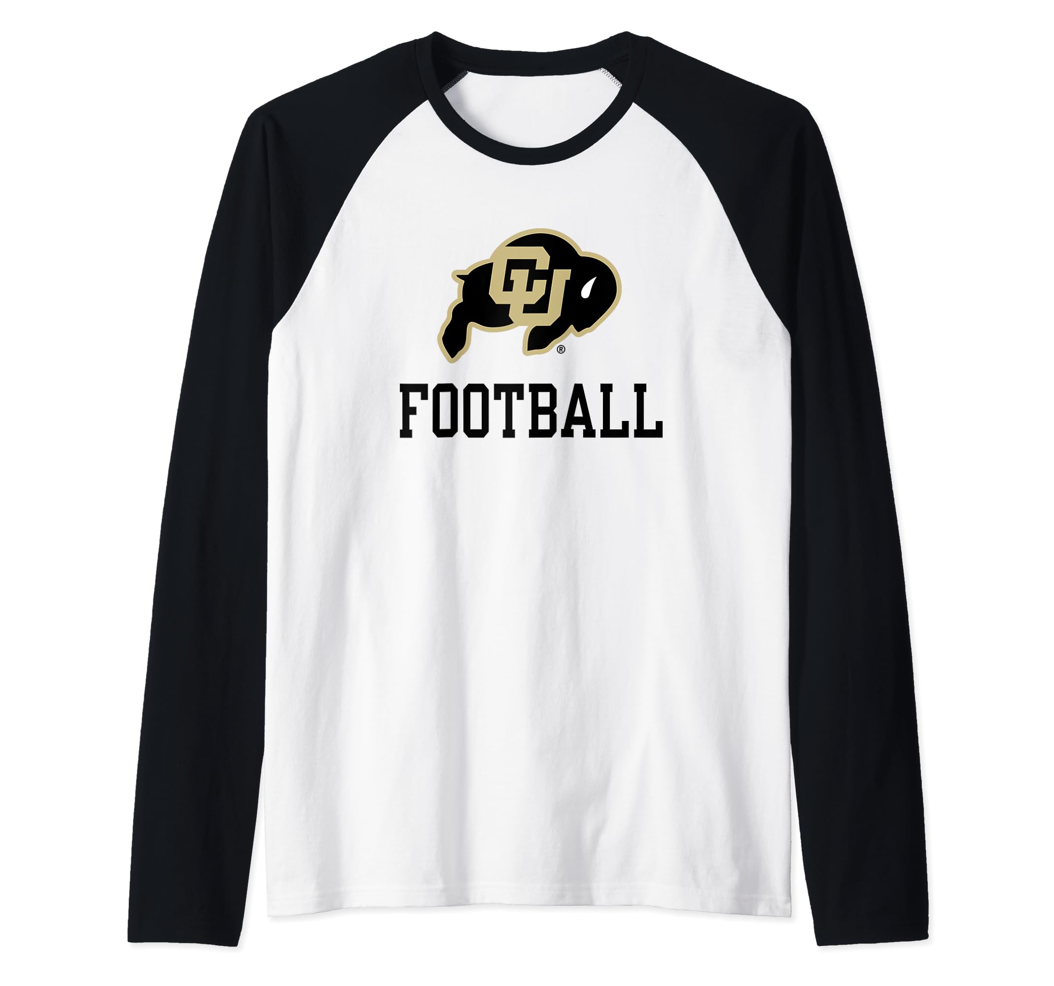 Colorado Buffaloes Football Icon Officially Licensed Raglan Baseball Tee