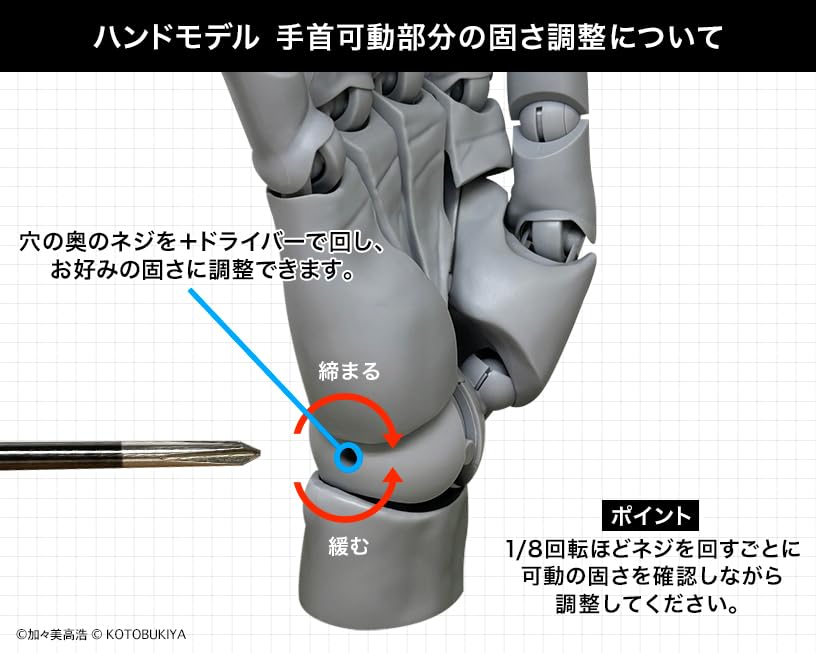 Kotobukiya ARTIST SUPPORT ITEM Hand Model / L -GRAY - 1/1 Scale Action Figure