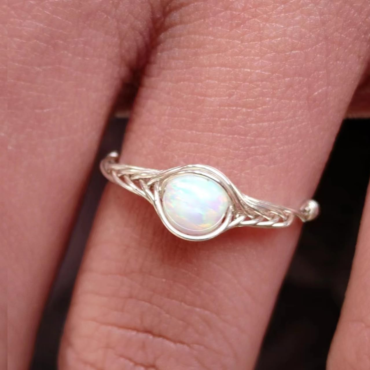 Opal ring opal rings for women sterling silver handmade by GRB ROY (10)