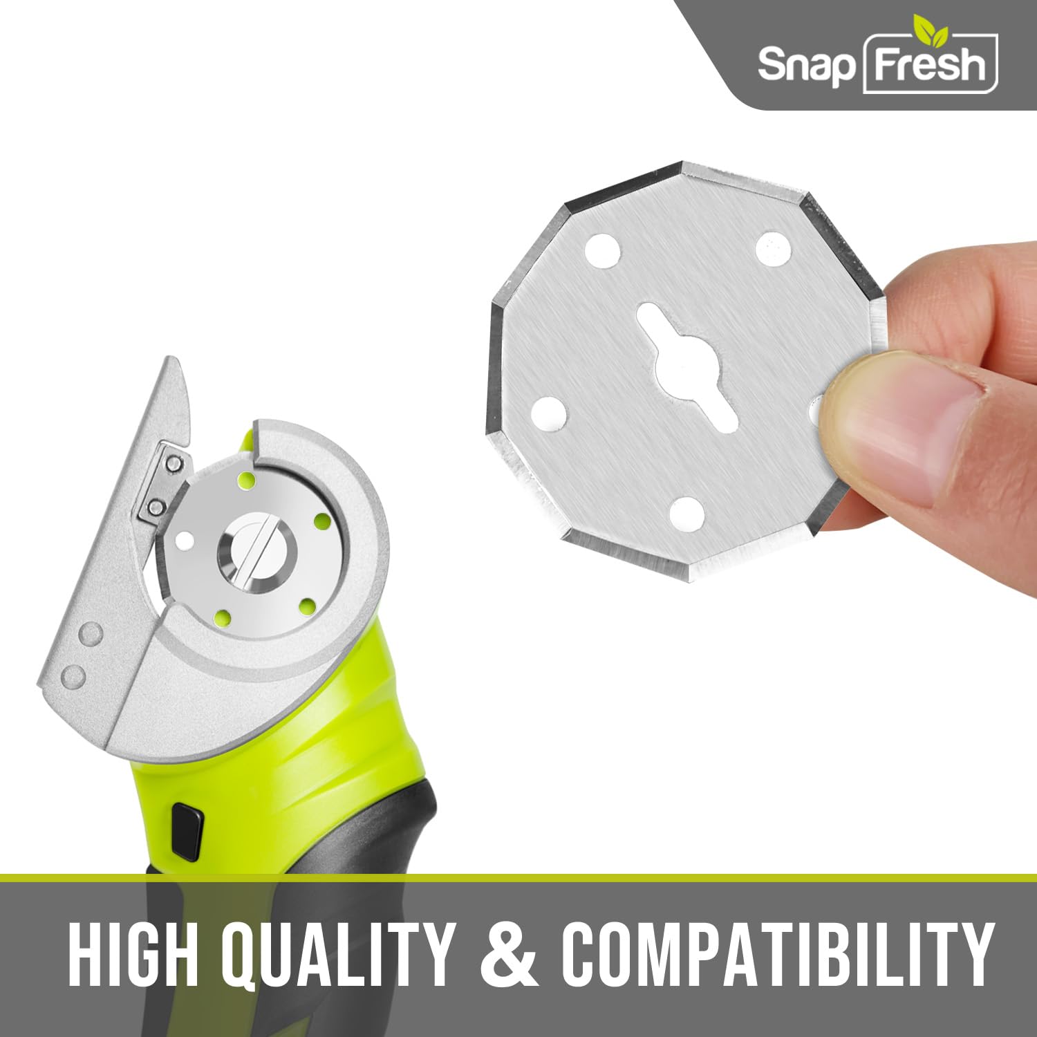 SnapFresh 4V Electric Scissor Replacement Blades, Compatible with SnapFresh EC0601C/EC0601P Zip Snip Cardboard Cutter(1-1/2"),Fits WX082L/ WX081L(2 Pack)