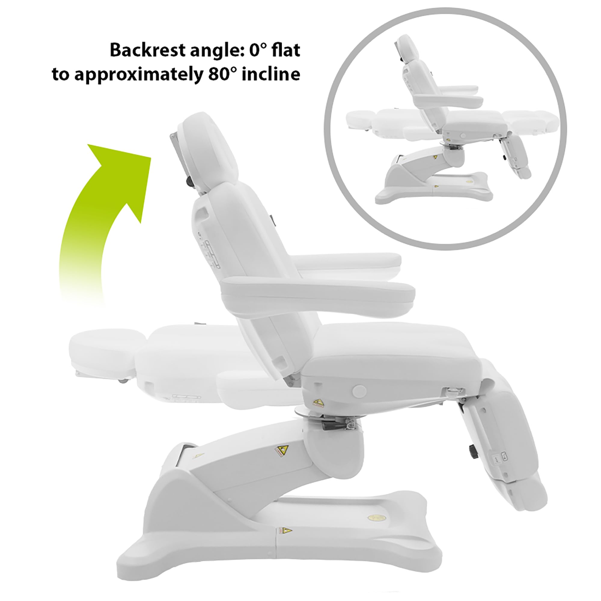 SKINACT Malibu Electric Medical Spa Treatment Table (White)