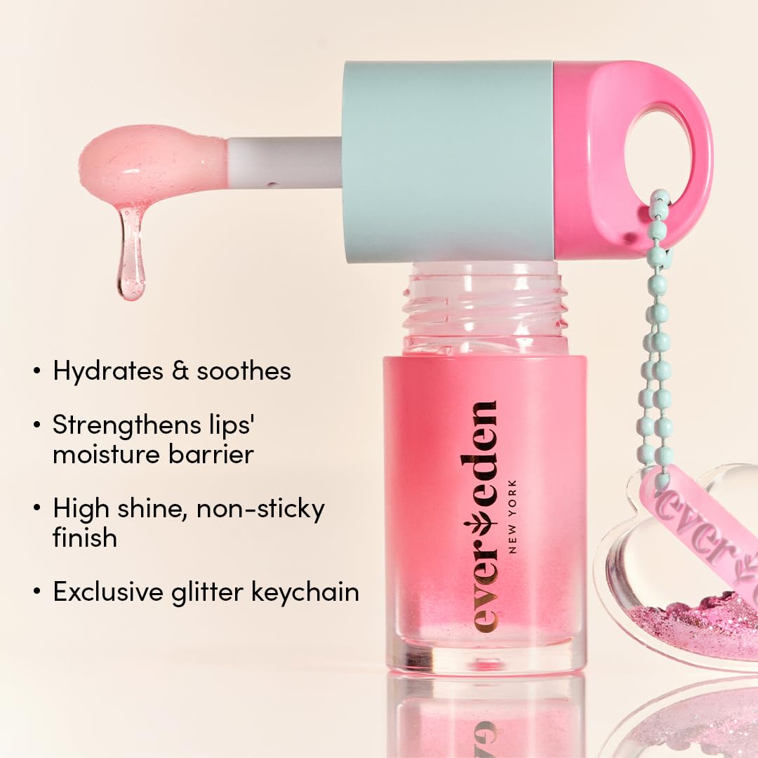 Evereden Kids Tinted Non Toxic Lip Gloss: Sakura - Non Toxic Kids Makeup - Vegan Clean Makeup for Kids - Soothing & Hydrating Kid Lip Gloss with Cherry, Peach, & Cranberry Oils - Girls Makeup