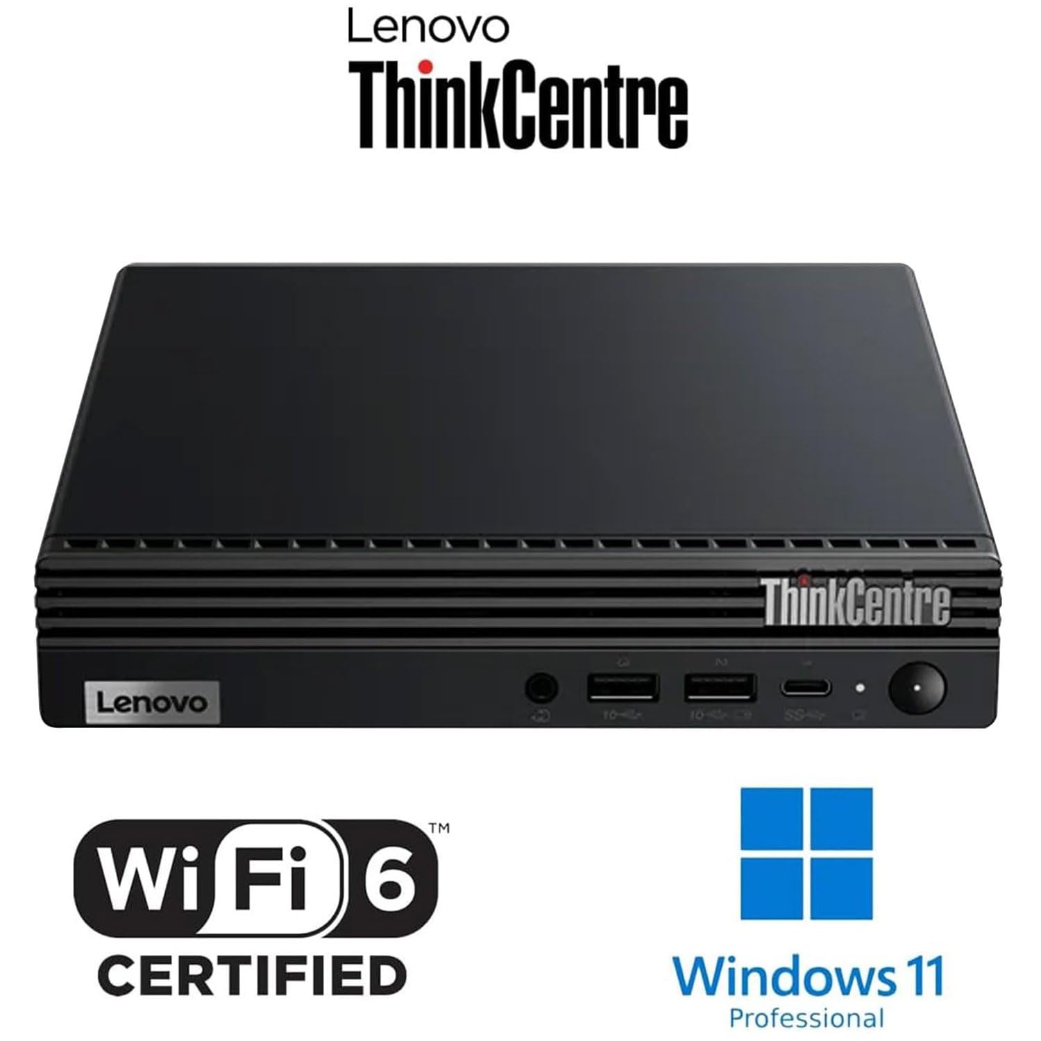 Lenovo ThinkCentre M70q Gen 4 MFF 1L Tiny PC Business Mini Desktop Computer, 32GB DDR5 RAM, 1TB PCIe SSD, 13th Gen Intel 16-Core i7-13700T, WiFi 6, RJ45, HDMI, DisplayPort, Windows 11 Pro