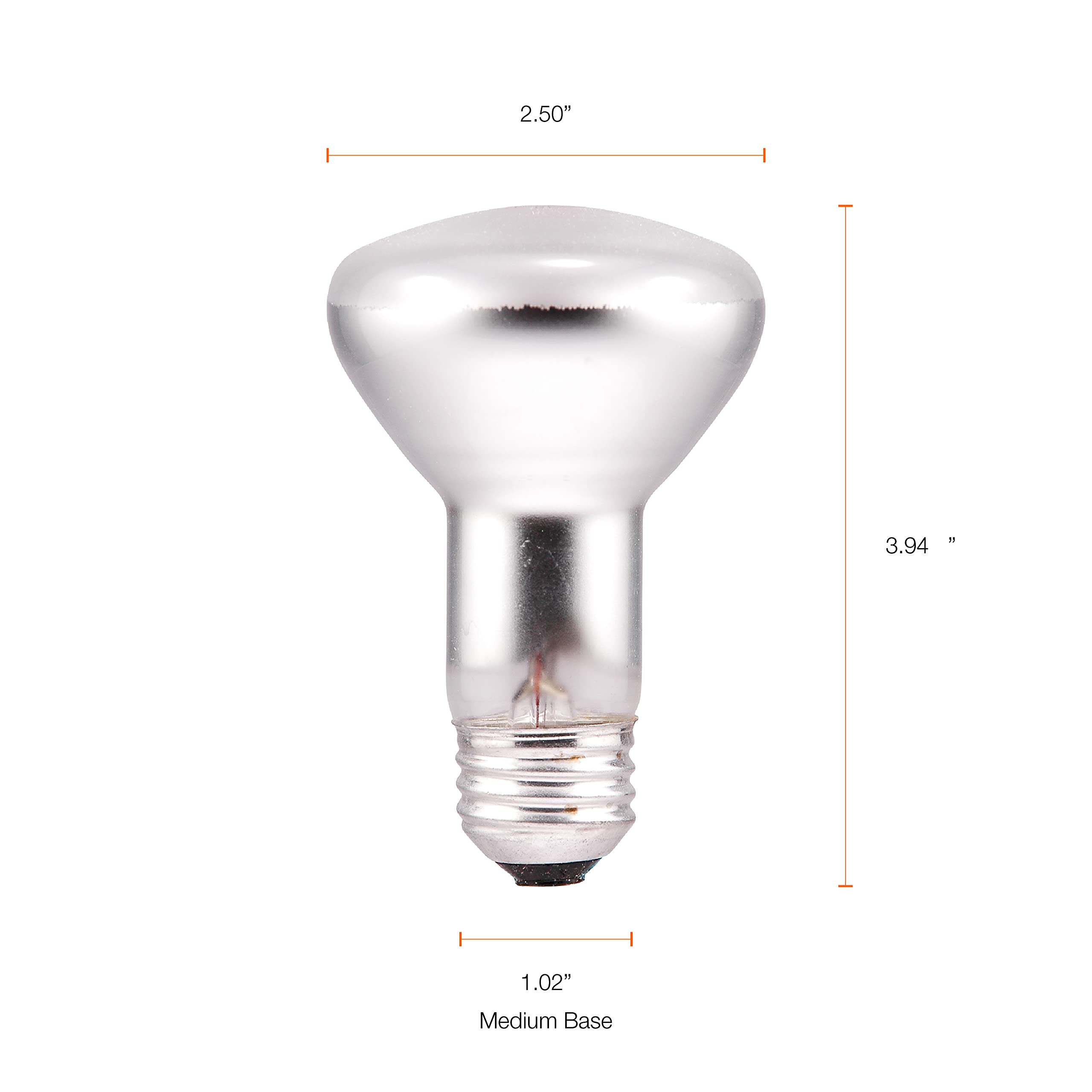 LEDVANCE SYLVANIA Incandescent Flood Light Bulbs, R20 45W, 295 Lumens, 2,000 Hours, Value Pack - 6 Pack (40808) Warm White