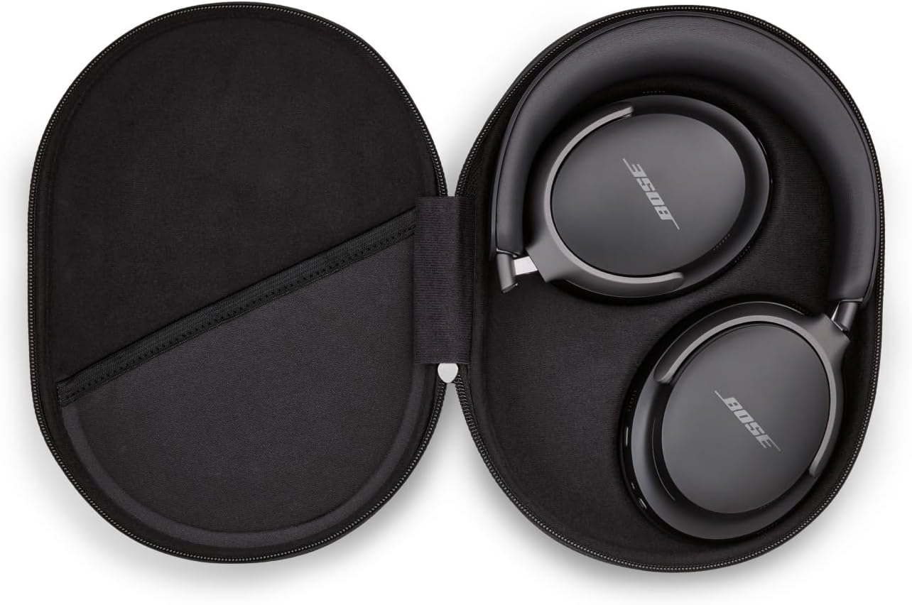 Bose QuietComfort Ultra Bluetooth Headphones, Wireless Headphones with Spatial Audio, Over Ear Noise Cancelling Headphones with Mic, Up To 24 Hours of Battery Life, Black