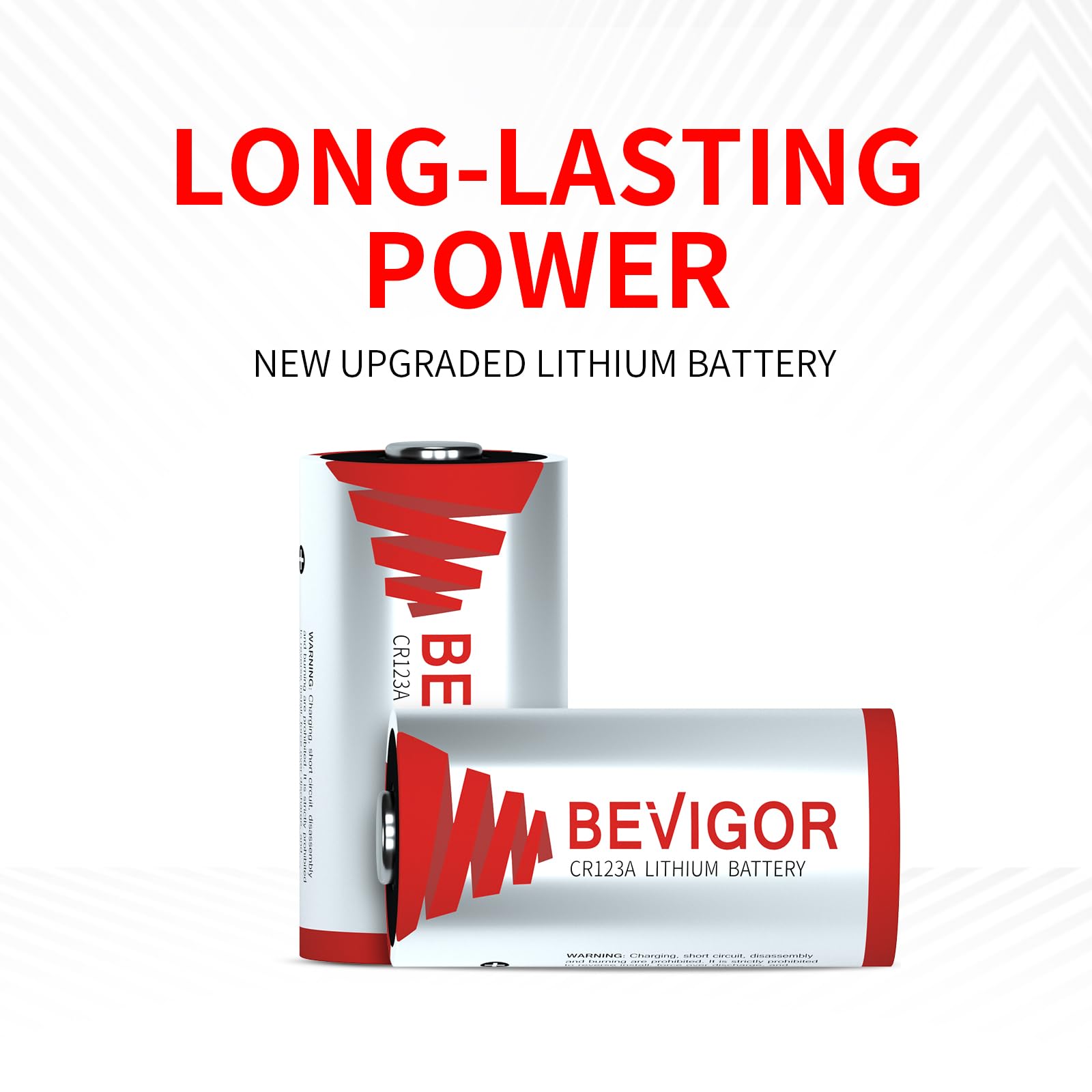 BEVIGOR CR123A 3V Lithium Batteries 6 Pack,1500mAh Photo Lithium Battery, 3 Volt 123 Battery Lithium for Flashlight and Security Device【Non-Rechargeable】