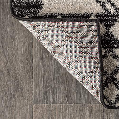 JONATHAN Y Amir Moroccan Beni Souk Ivory/Blue/Orange Indoor Area Rug, 4x6, Bohemian, Scandinavian, Easy-Cleaning for Living Room, Bedroom, Kitchen, Pet Friendly, Non-Shedding (MOH200E-4)
