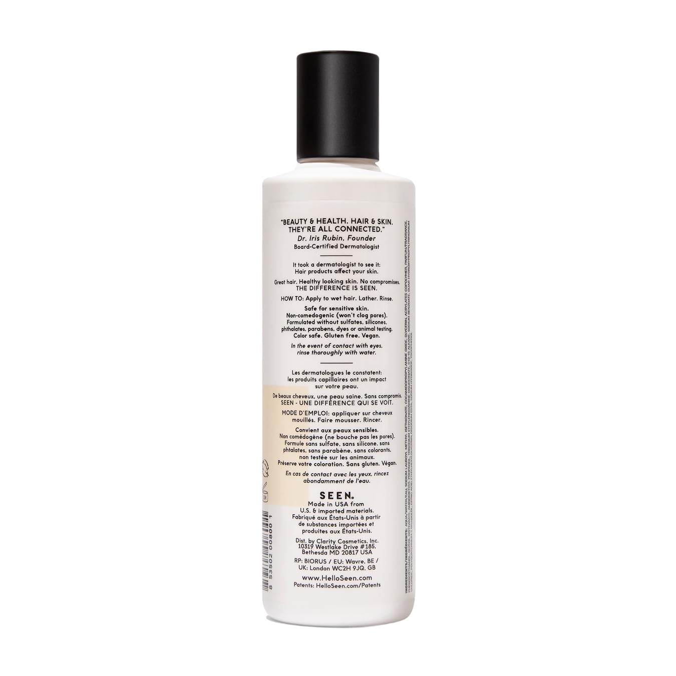SEEN Shampoo - Scented - Non-Comedogenic & Hair Shampoo- Dermatologist-Developed - Safe for Sensitive & Acne Prone Skin