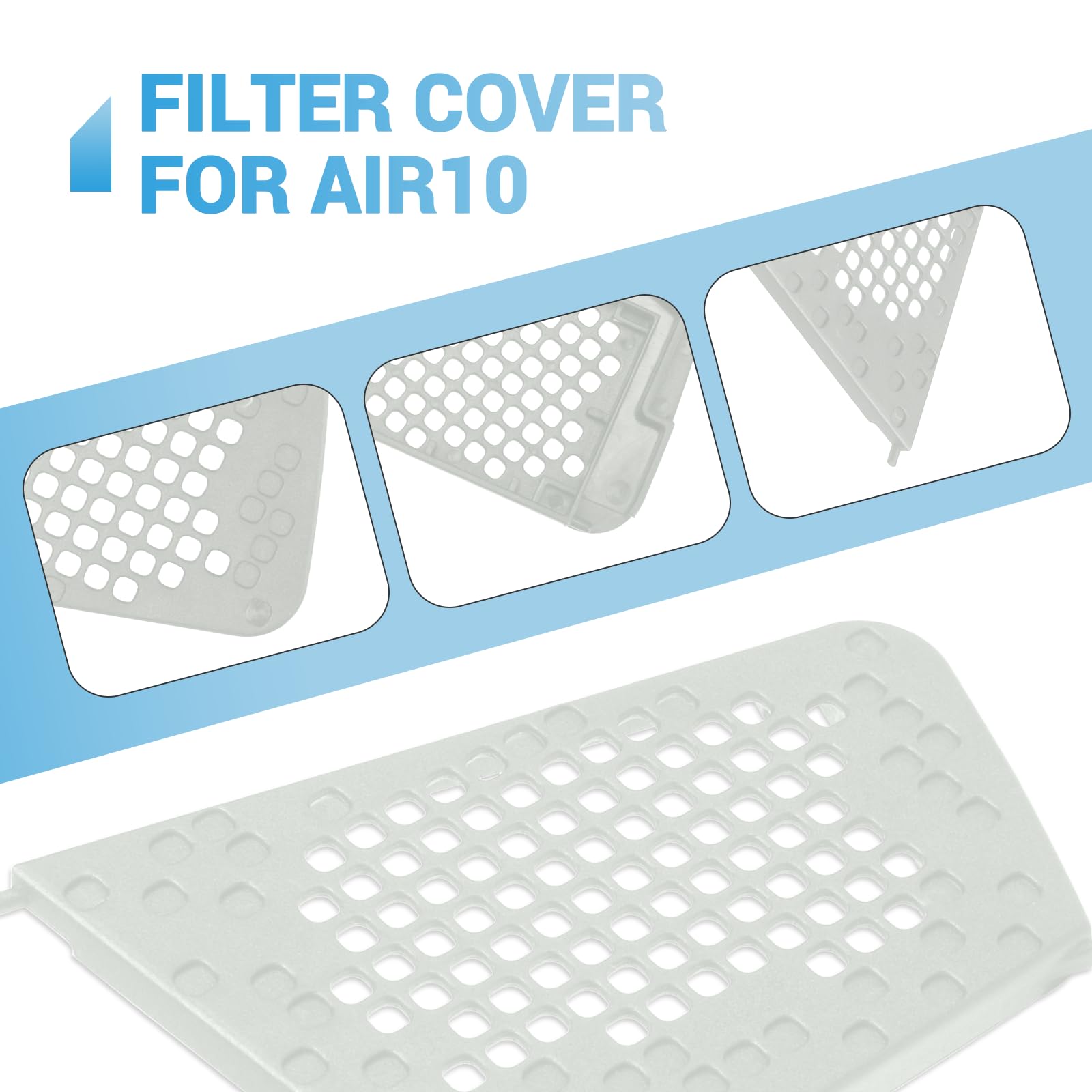 Filter Side Cover Compatible with Resmed AirSense/AirStart/AirCurve 10 Series CPAP Machines, Plastic Filter Cover Door Replcement - 1 Pack Gray