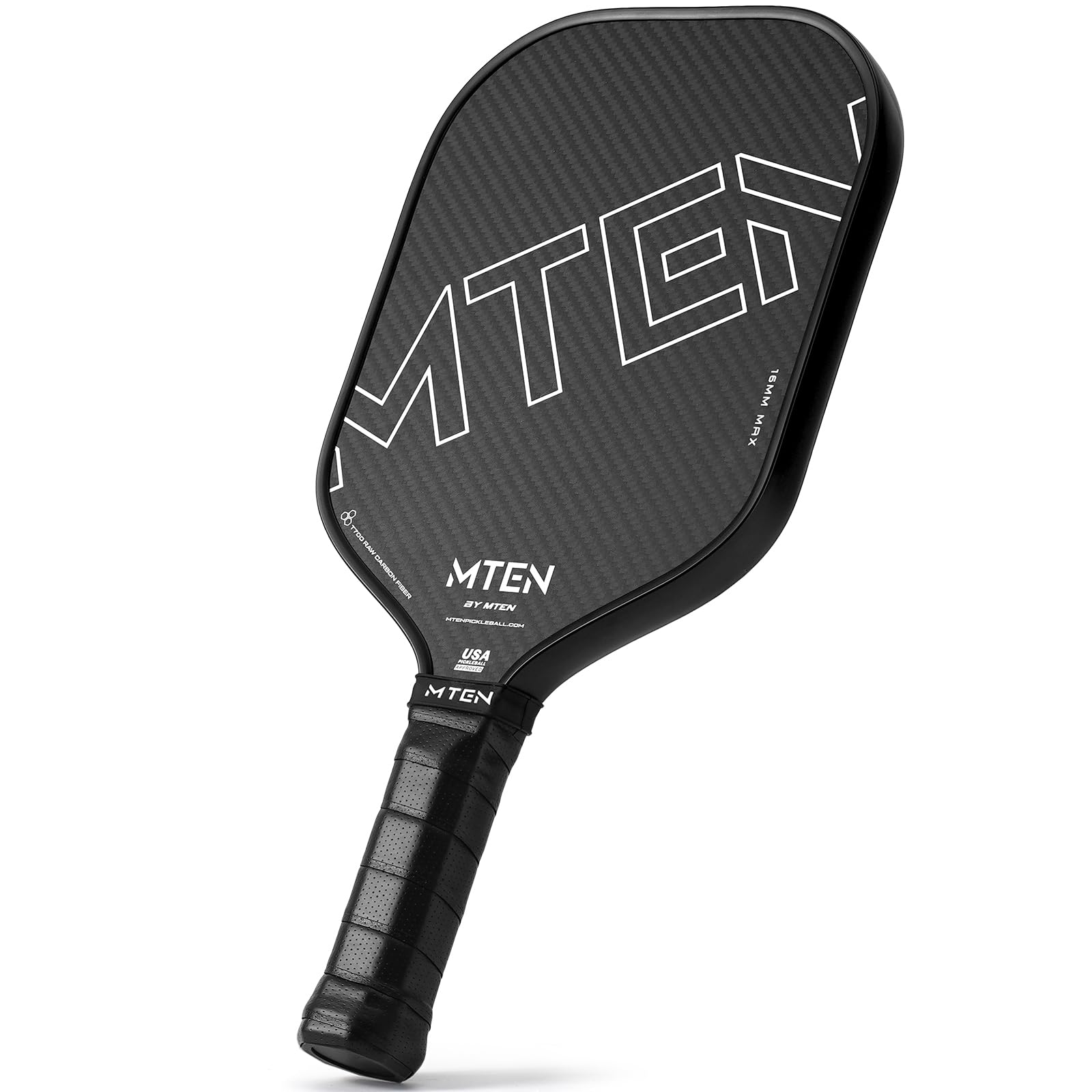 MTEN Pickleball Paddle, Carbon Fiber Pickleball Paddles,16MM Polypropylene Honeycomb Core Carbon Fiberglass Pickleball Paddles, USAPA Approved, Beginners & Pros