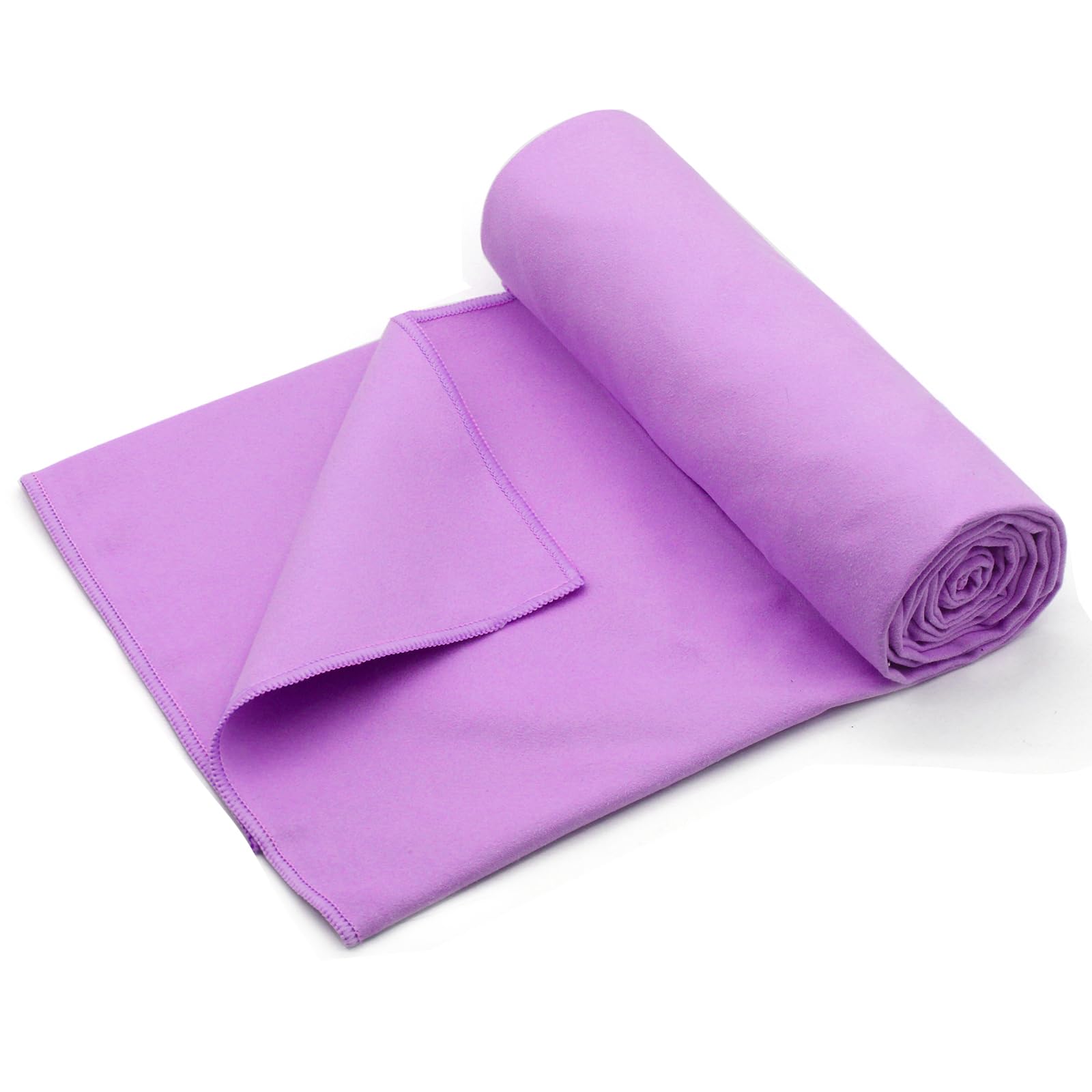 Eunzel Hot Yoga Towel Non Slip Yoga Mat Towel Non-Slip Sweat Absorbent Microfiber Towel for Hot Yoga, Pilates and Workout 72" x 26.5", Purple