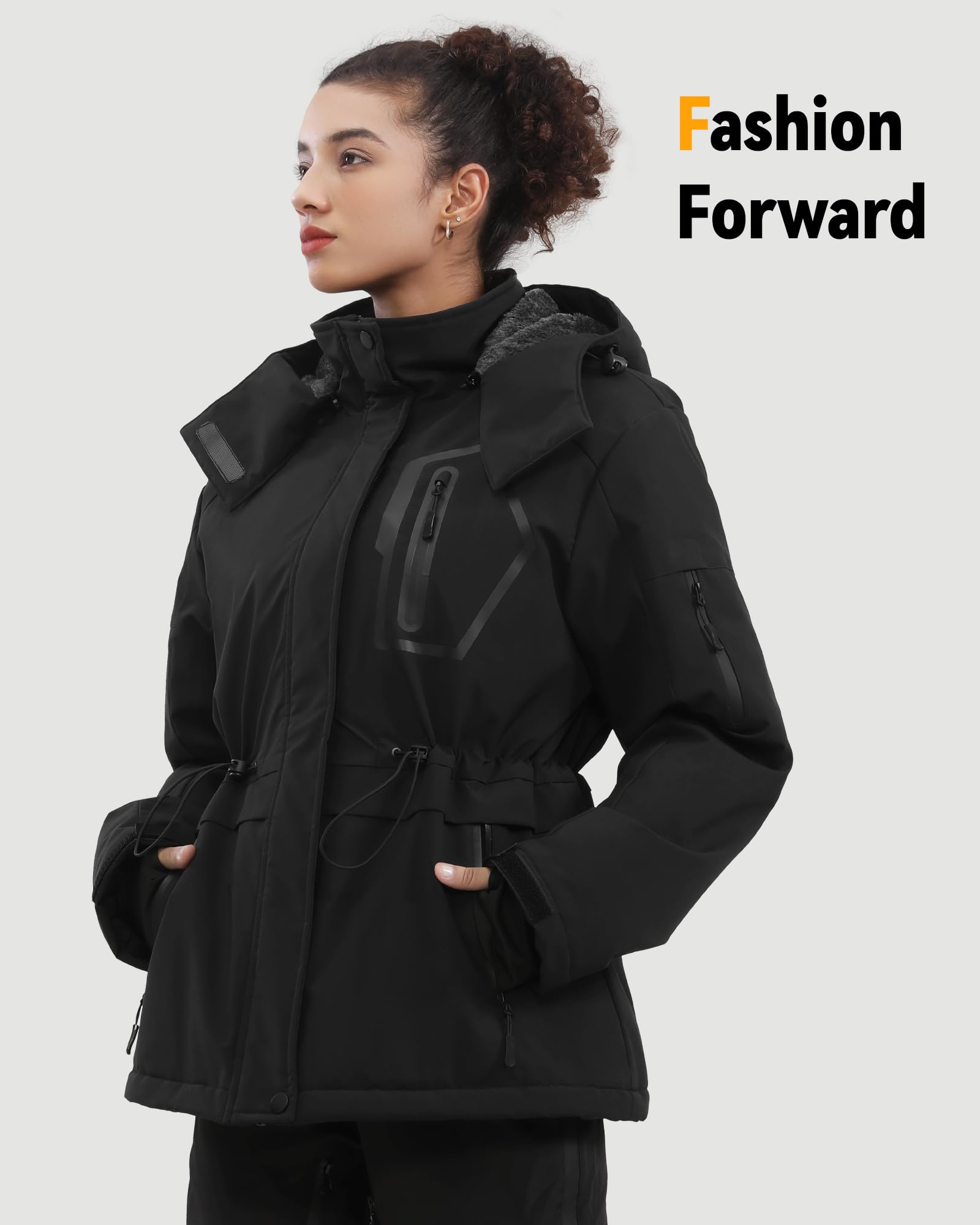 Women Heated Jacket Battery Pack Included Waterproof Ski Snow Coat Camping Essentials Gear Gifts Accessories Supplies Heater Gadgets Car Must Haves Stuff Equipment Cool 2024 Truck Winter Items Unique