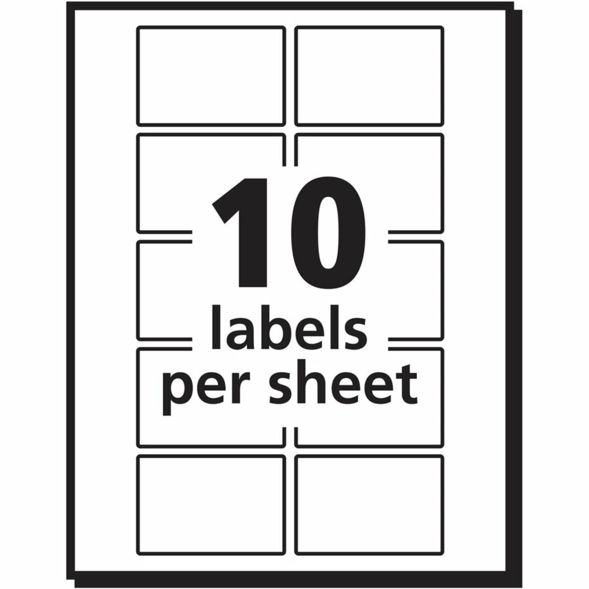 Avery Self-Adhesive Removable Labels, 1 x 1.5 Inches, White, 500 per Pack (05434)