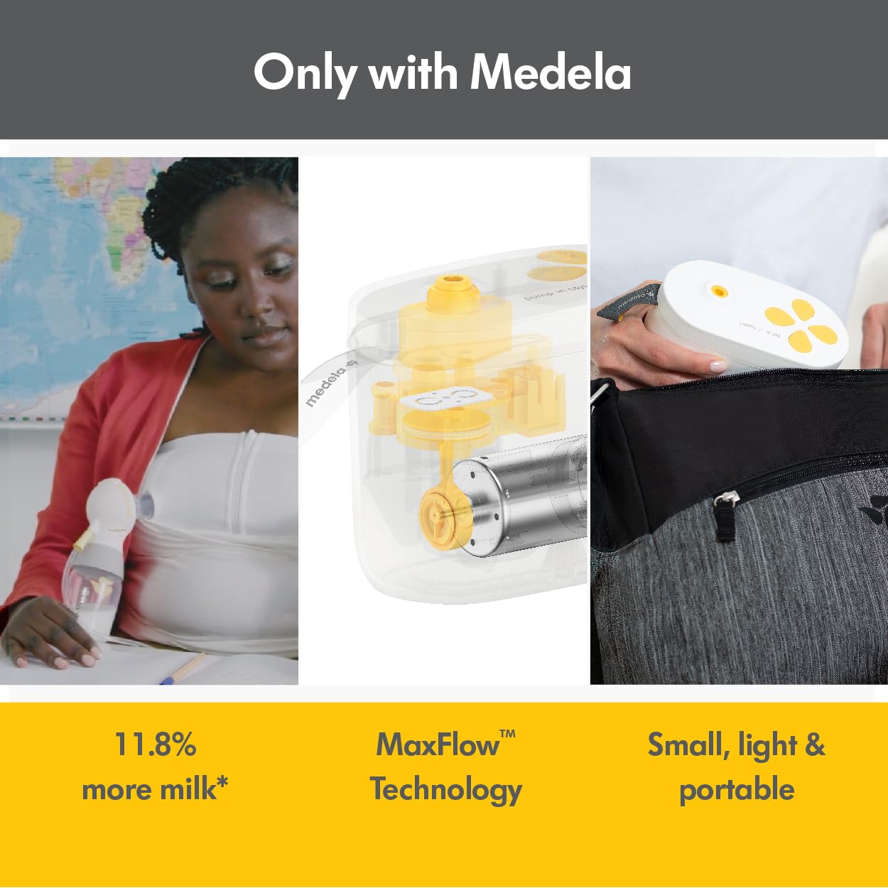 Medela Breast Pump, Pump in Style with MaxFlow, Electric Breastpump, Closed System, Portable