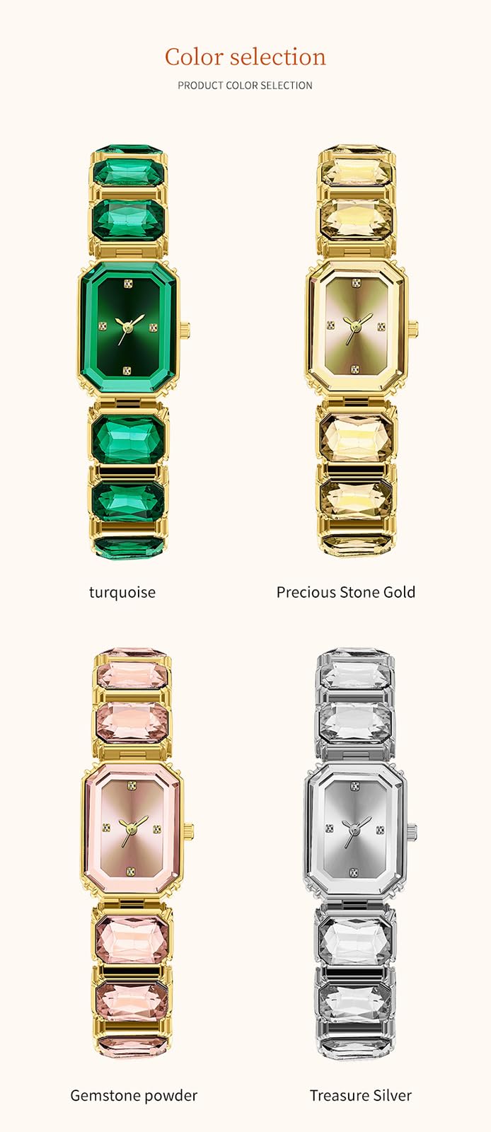 BESTKANG Luxury Crystal Bangle Watch Ladies' Fashion Waterproof Watch (Green)