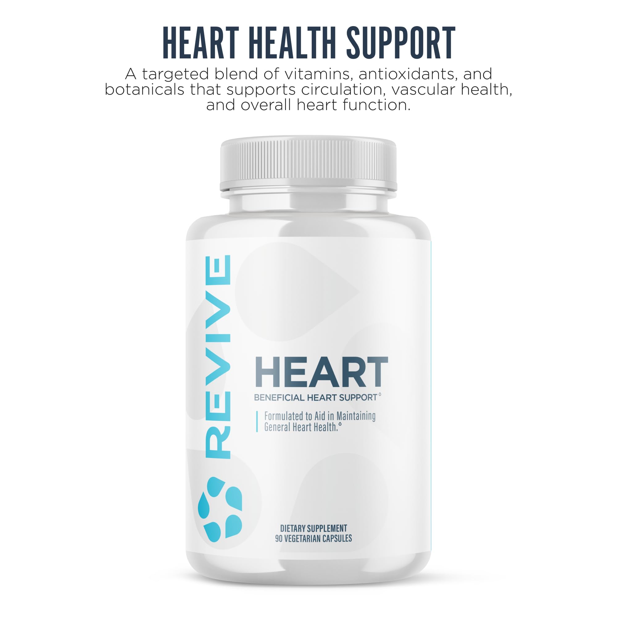 Revive MD Health Supplements, 90 Veggie Capsules - CoQ10 Supplement Supports Heart Muscle Function - Coenzyme Q10 200mg Promotes Healthy Flow - Vegan-Friendly & Gluten-Free
