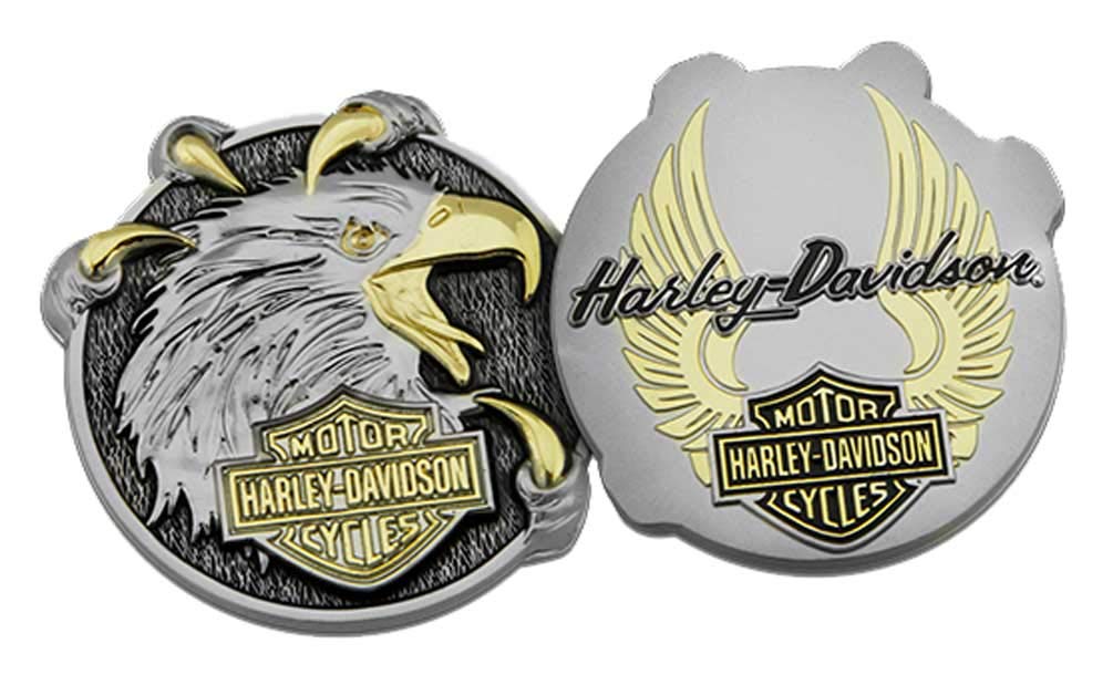 Harley-Davidson Eagle Claw B&S Challenge Coin, 1.75 in. Silver & Gold 8008963